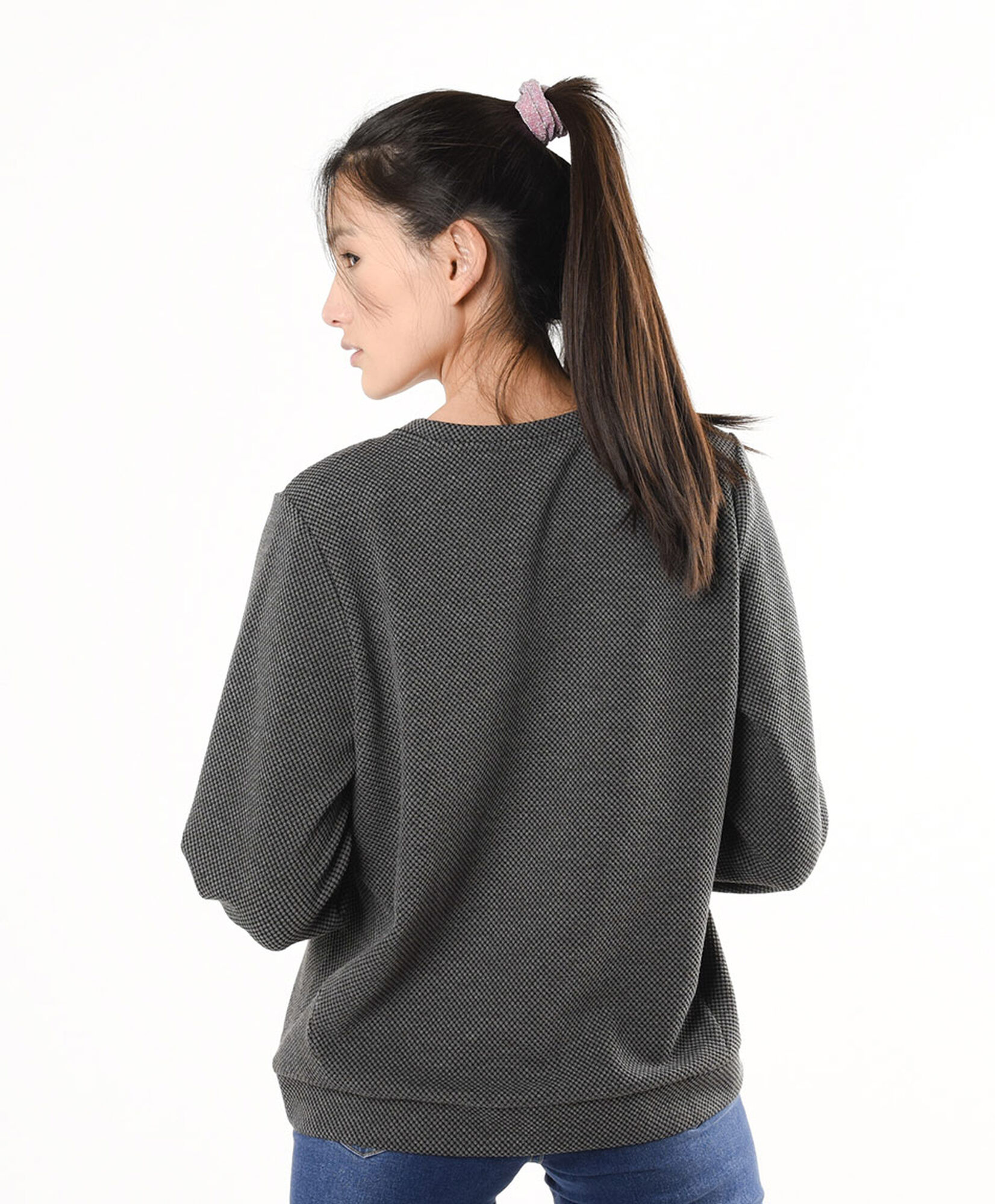Polerón mujer jacquard gris Polerón mujer jacquard gris