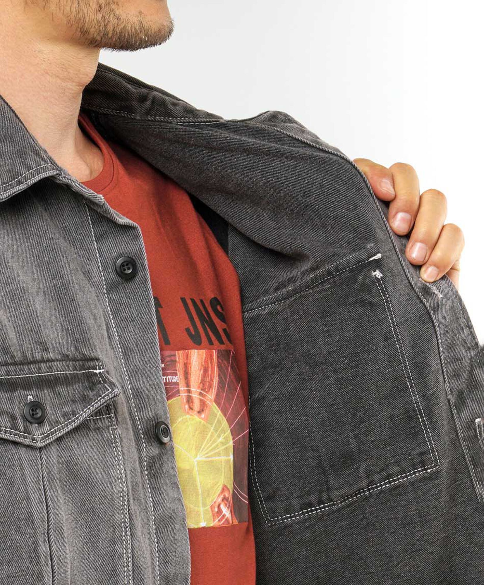 Chaqueta hombre denim gris Chaqueta hombre denim gris