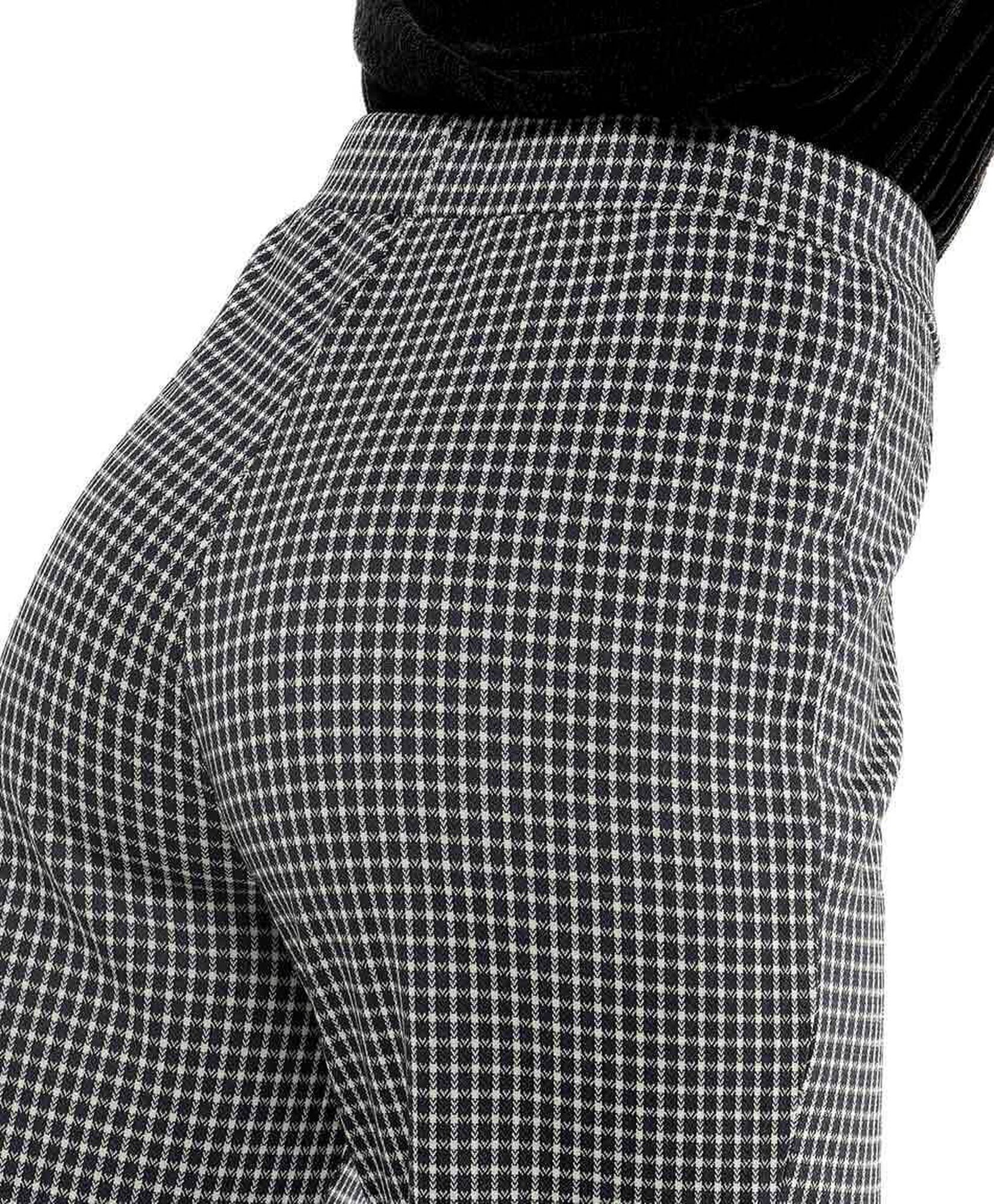 Pantalón mujer pied de poule abierto wide Pantalón mujer pied de poule abierto wide