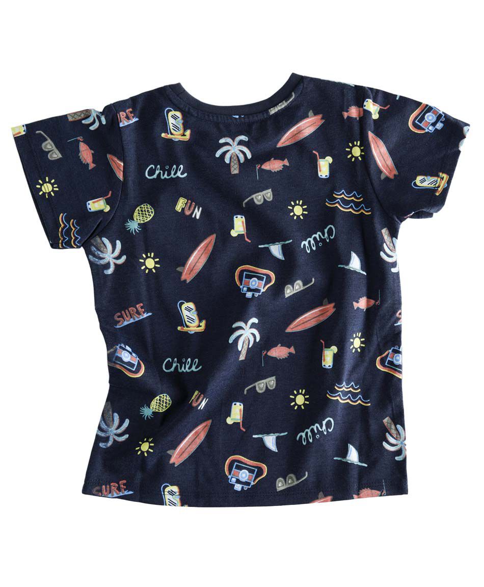 Polera manga corta cuello redondo