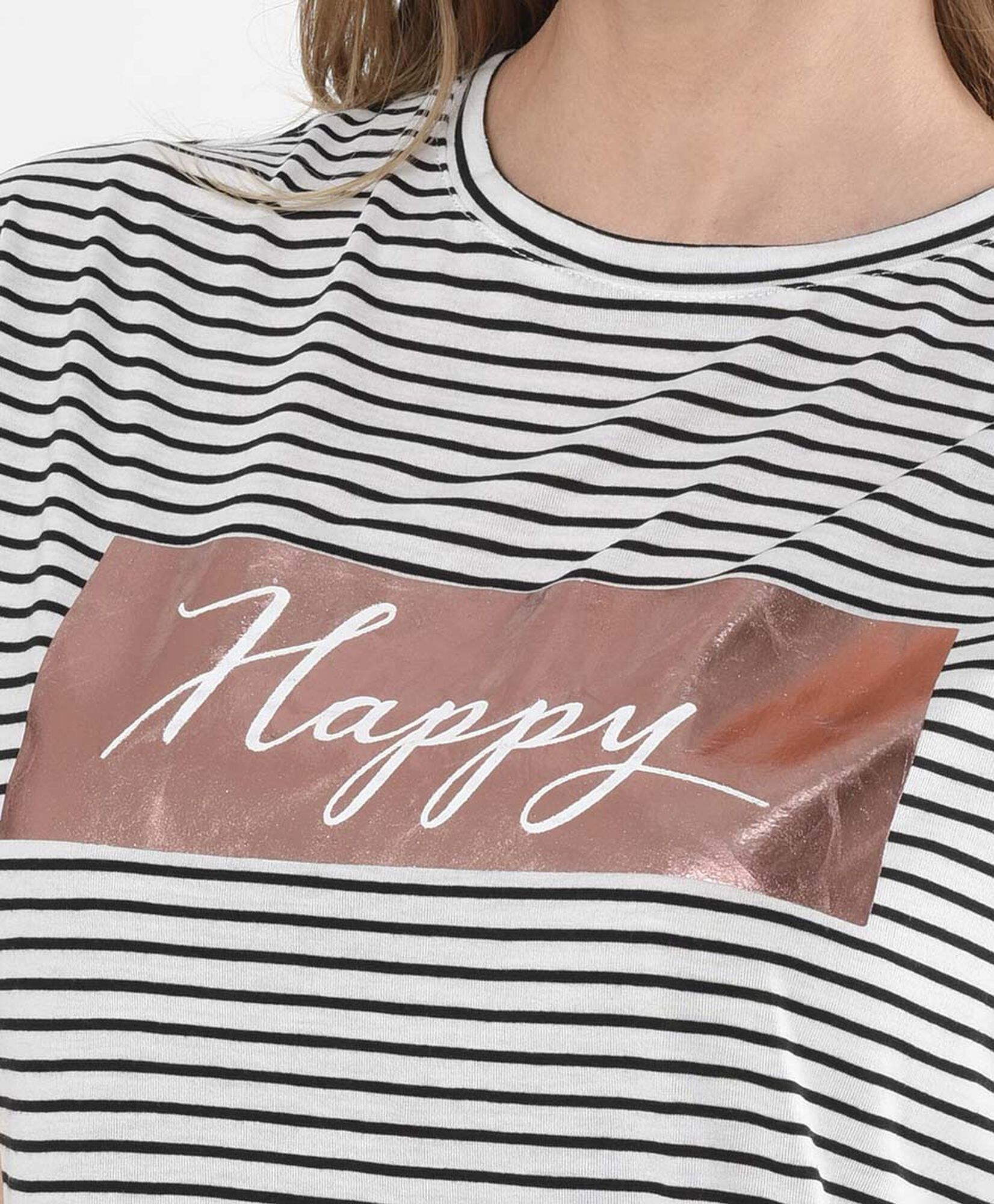 Polera mujer rayas larga Polera mujer rayas larga