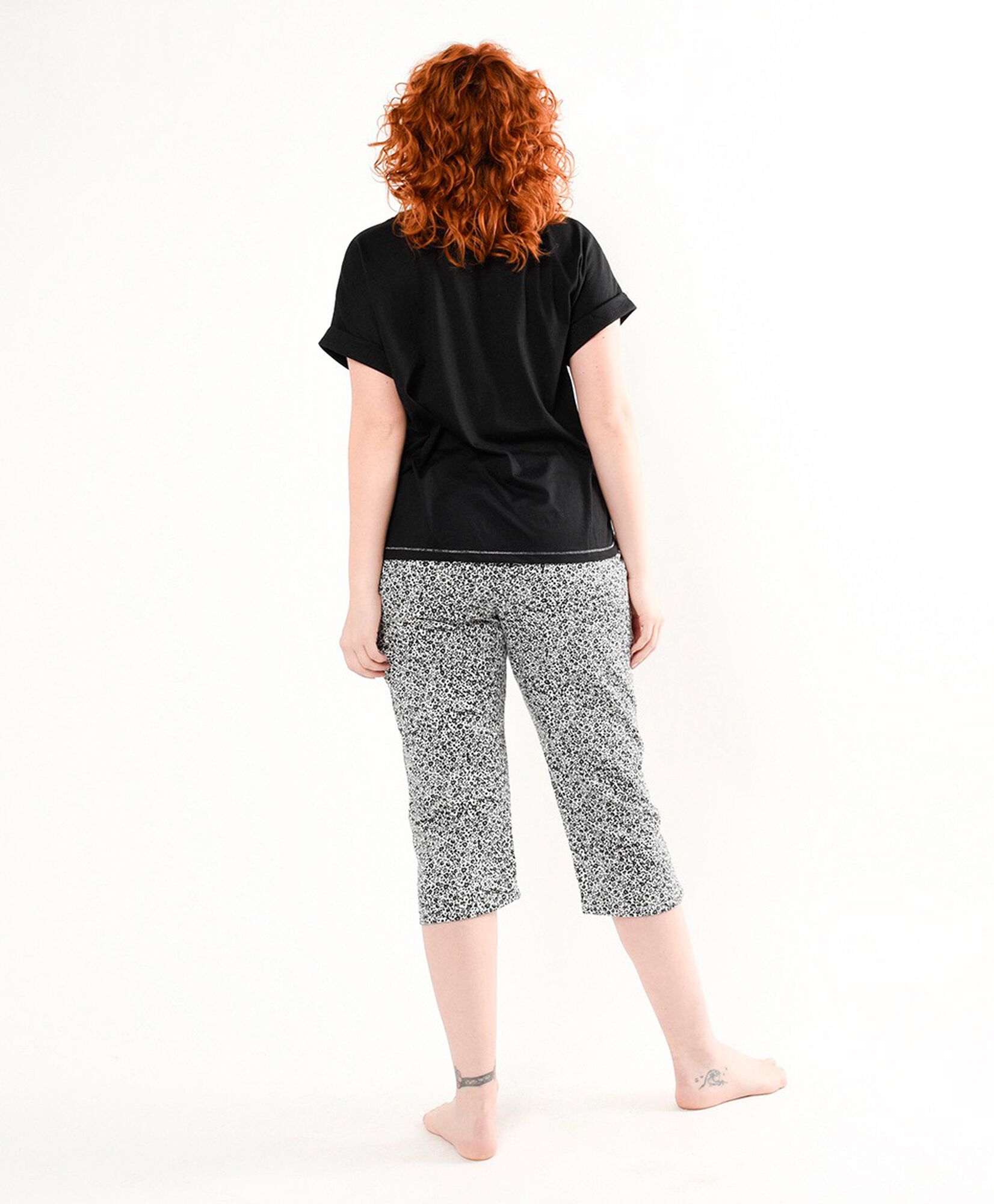 Pijama mujer gatito capri Pijama mujer gatito capri