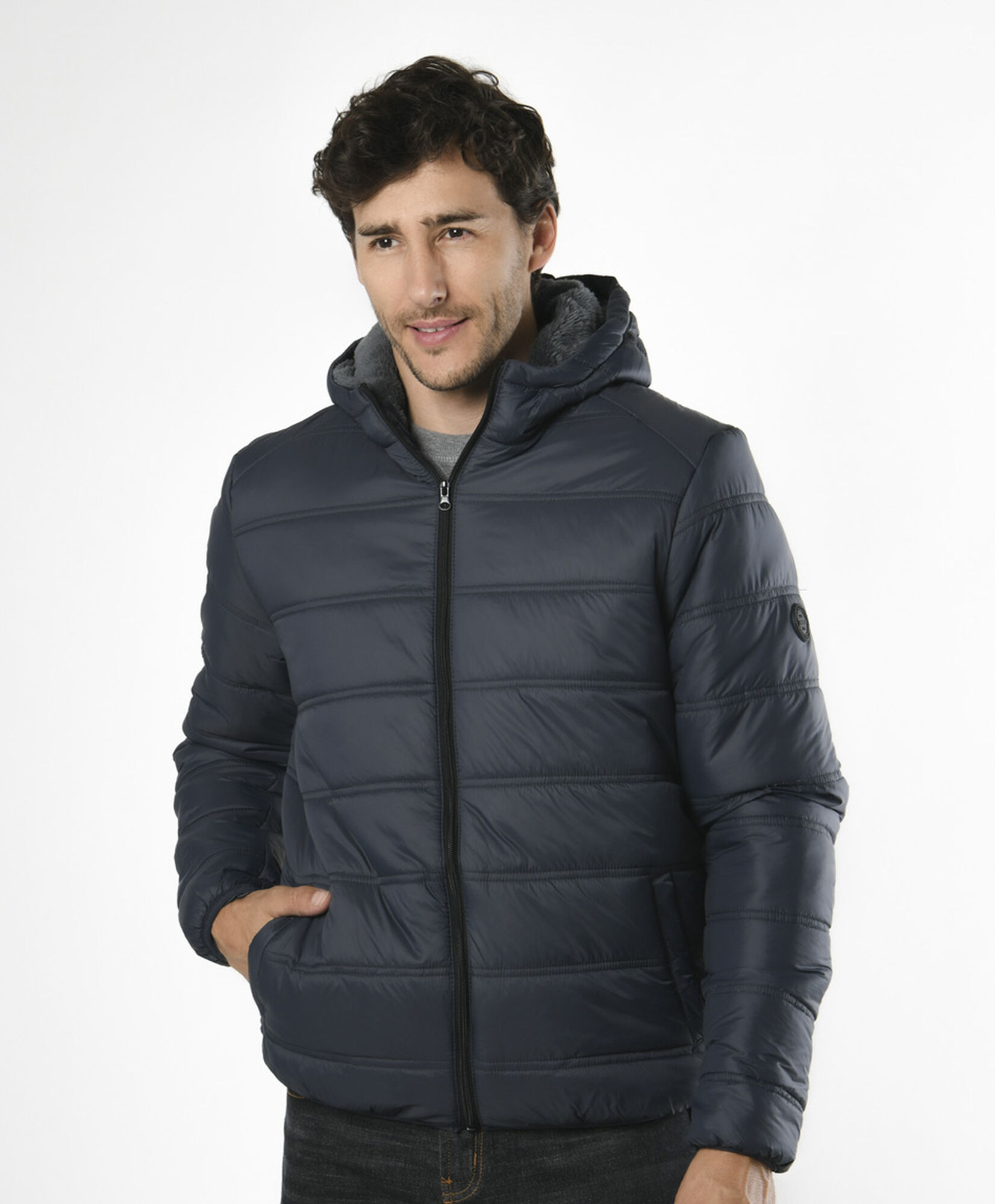 Parka hombre forrada azul Parka hombre forrada azul