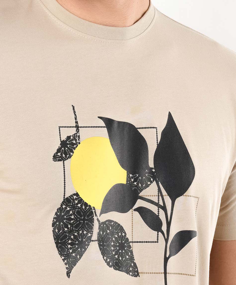 Polera hombre hojas