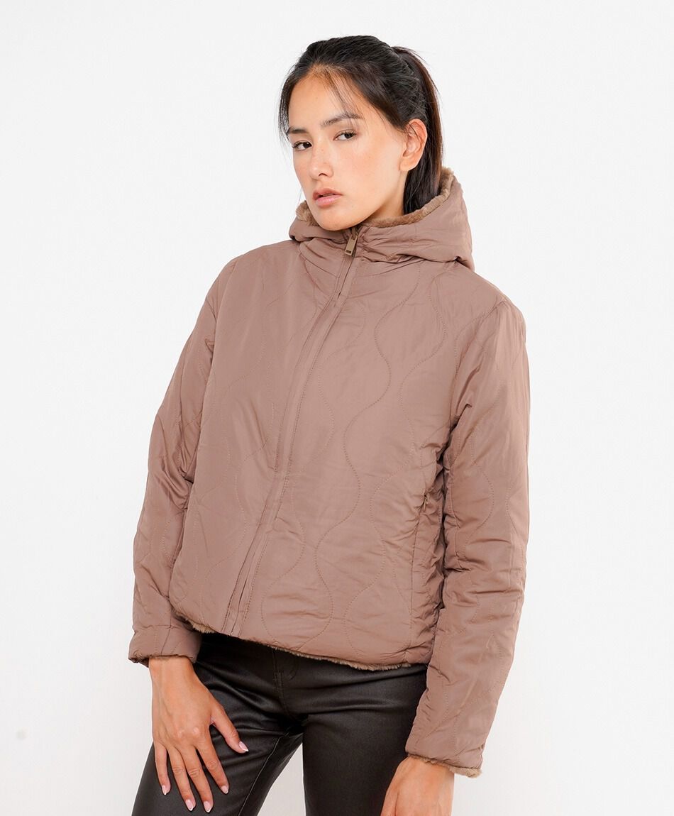 Parka mujer reversible interior abrigado