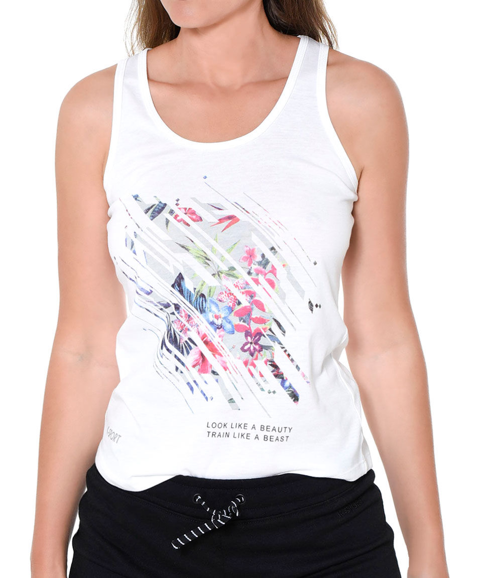 Polera deportiva print