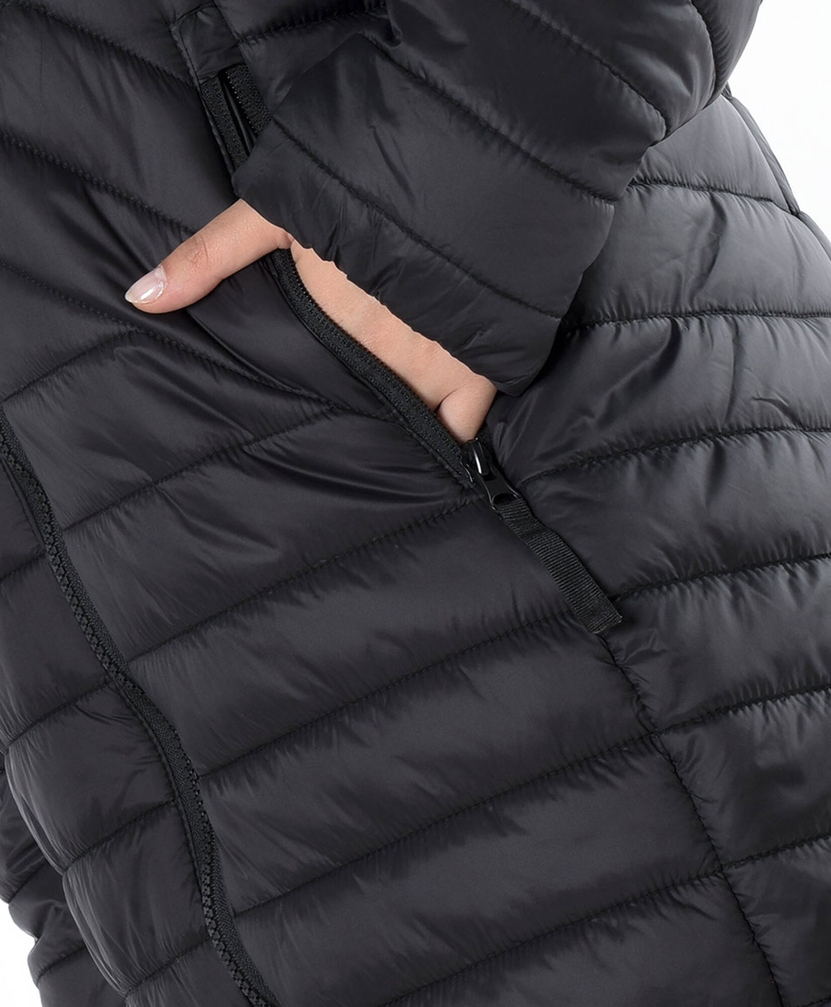 Parka mujer larga costuras Parka mujer larga costuras