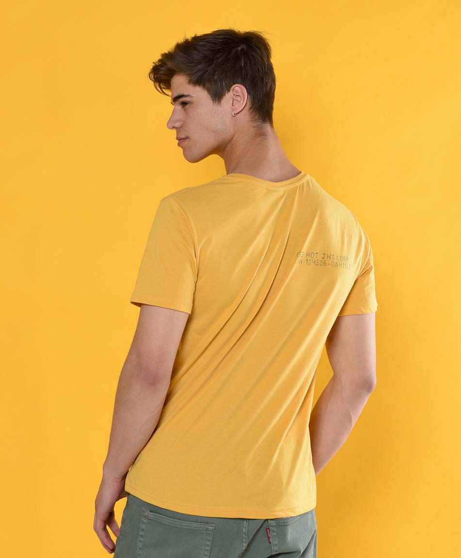 Polera manga corta cuello en v