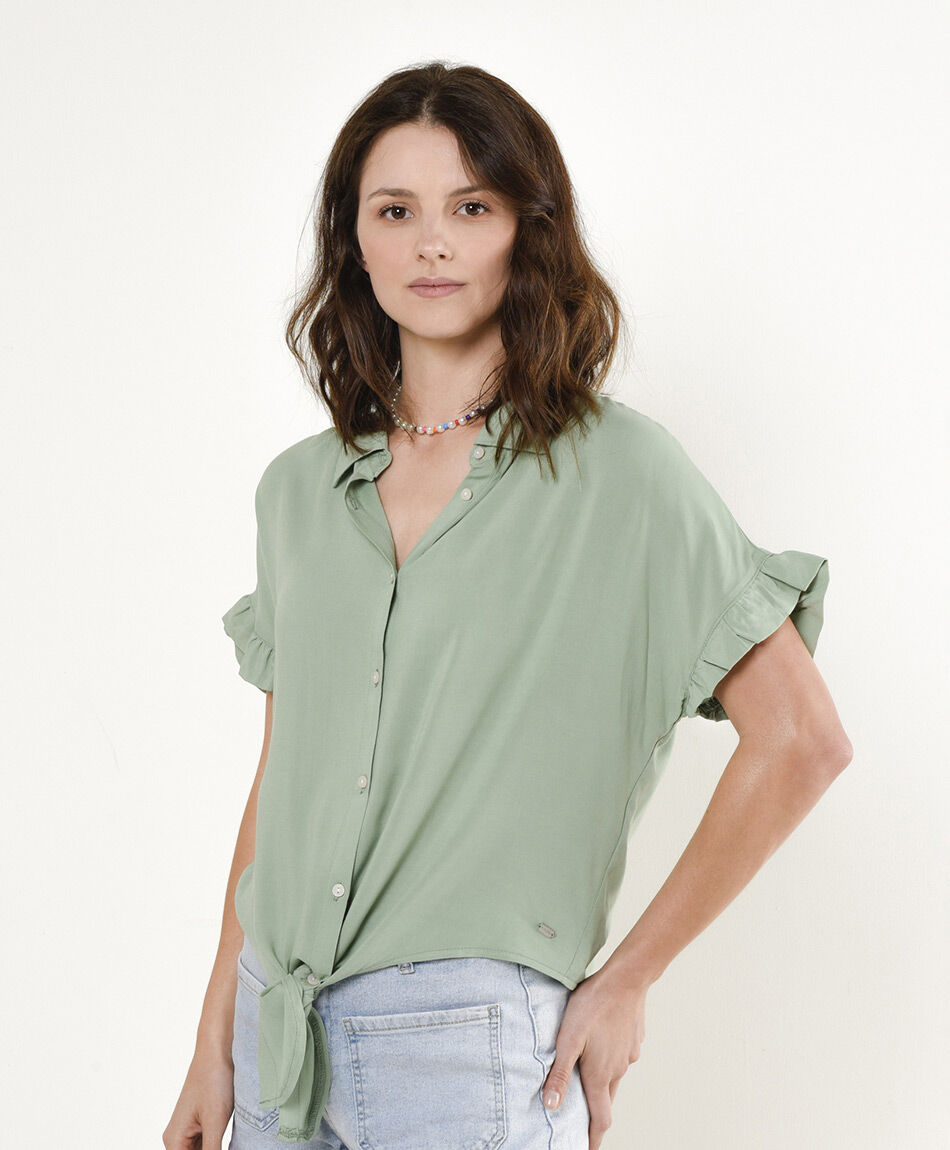 Blusa mujer vuelos y nuedo