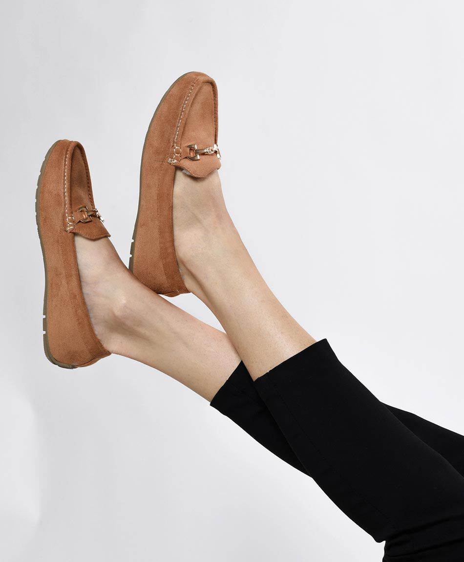 Mocasín mujer hebilla
