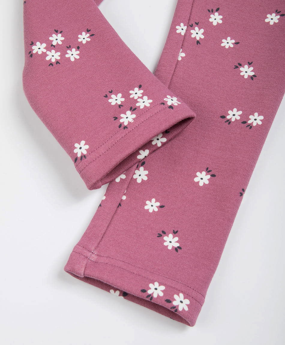 Leggins beb&eacute; forrada florcitas