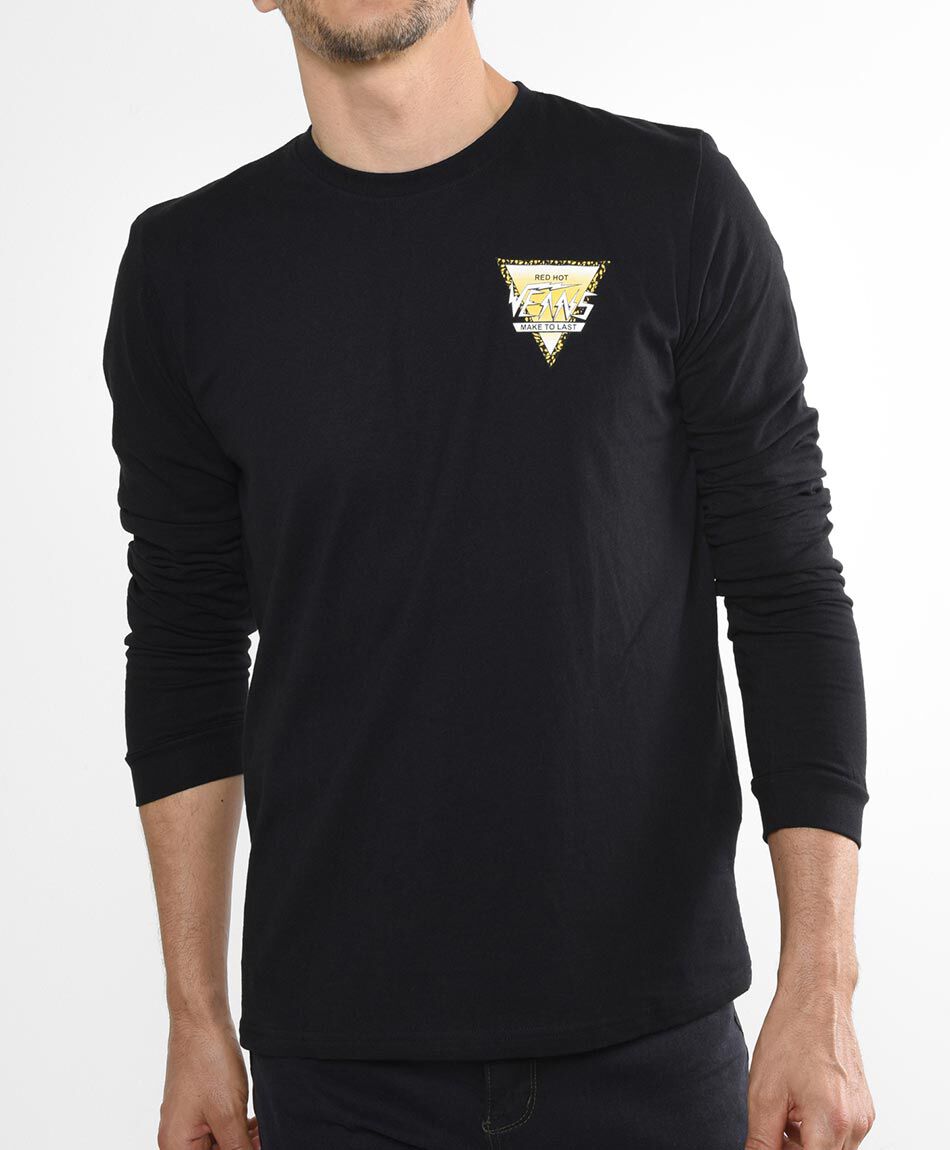 Polera manga larga cuello redondo