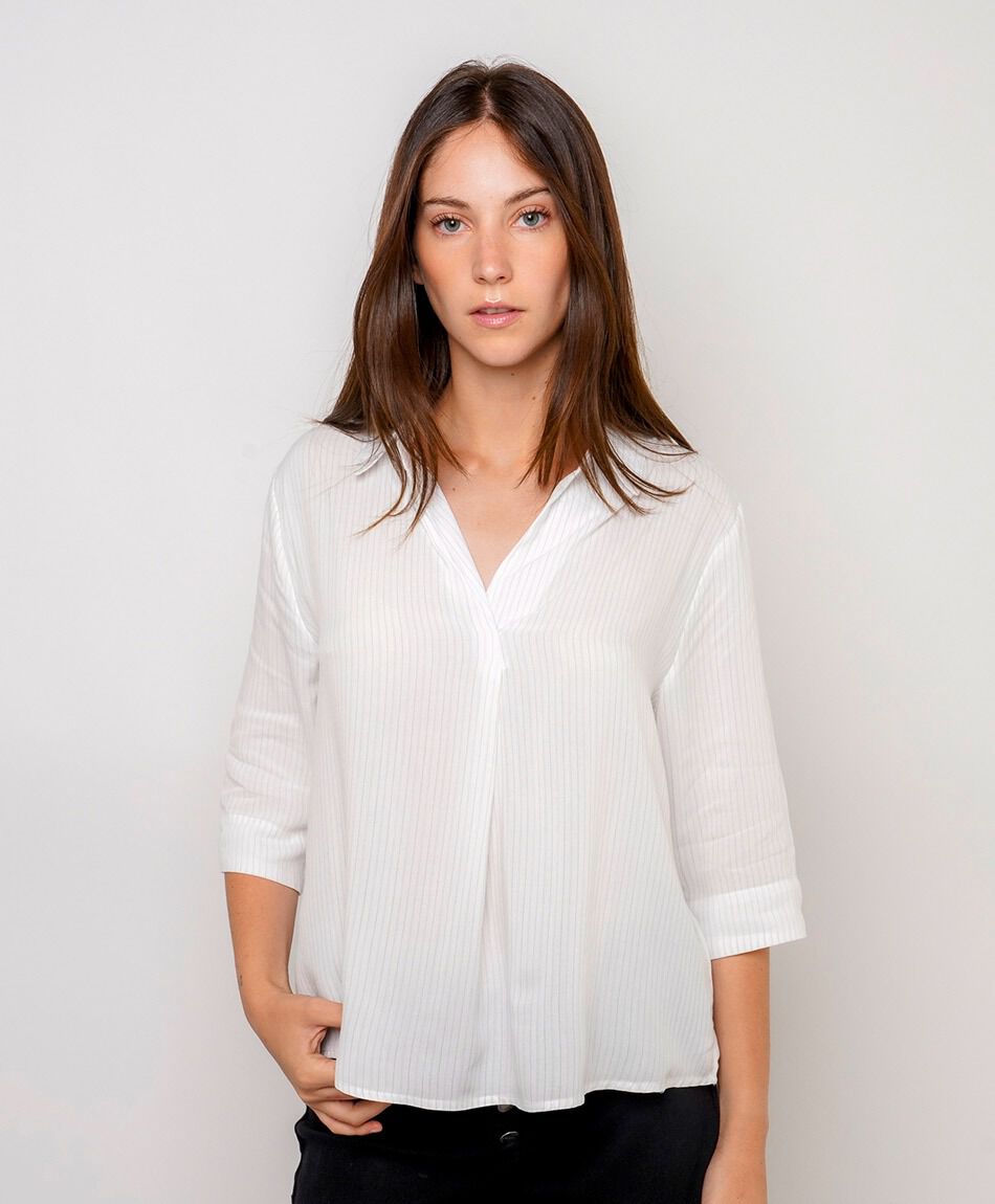 Blusa mujer manga 3/4 rayas