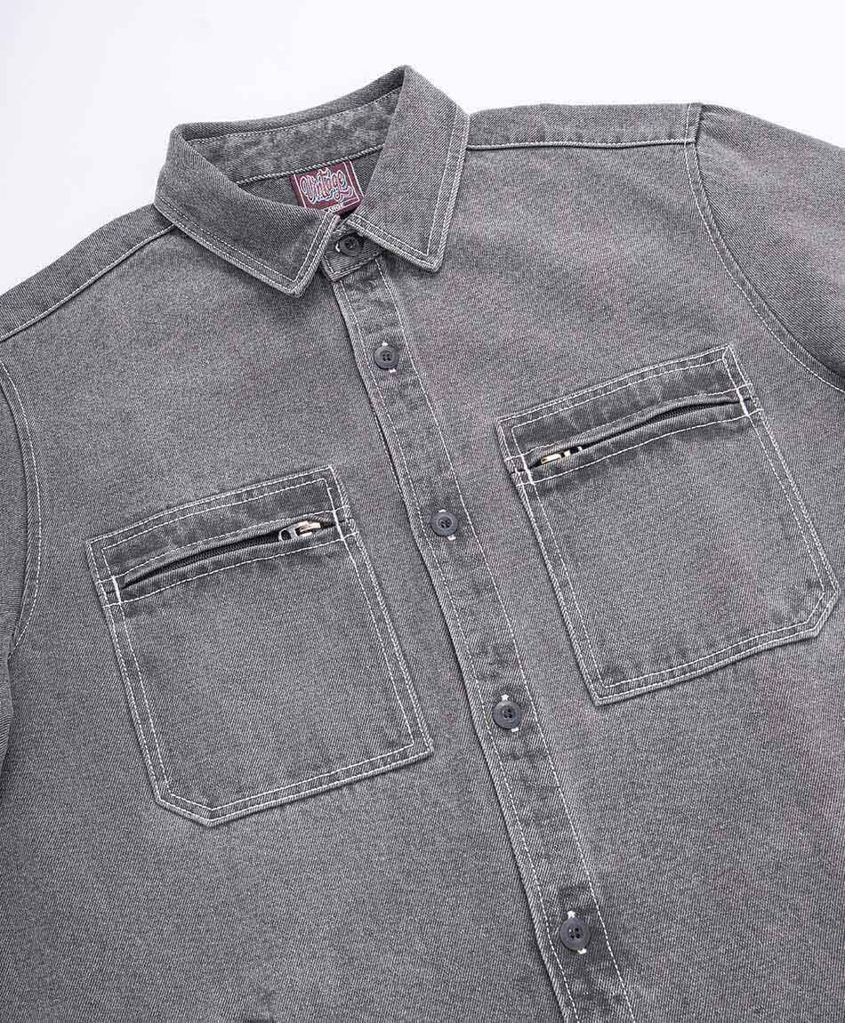 Chaqueta hombre denim bolsillos