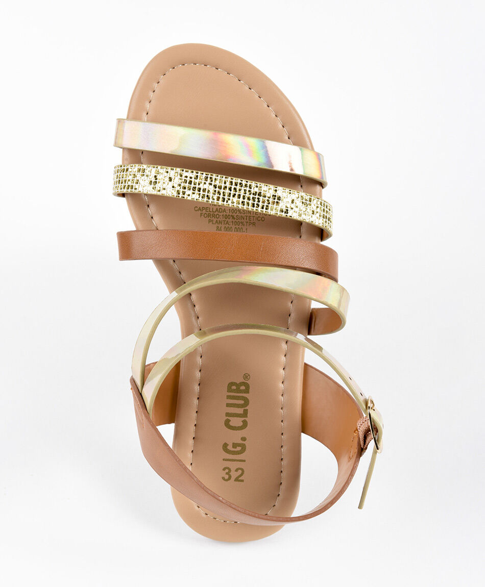 Sandalia infantil plana