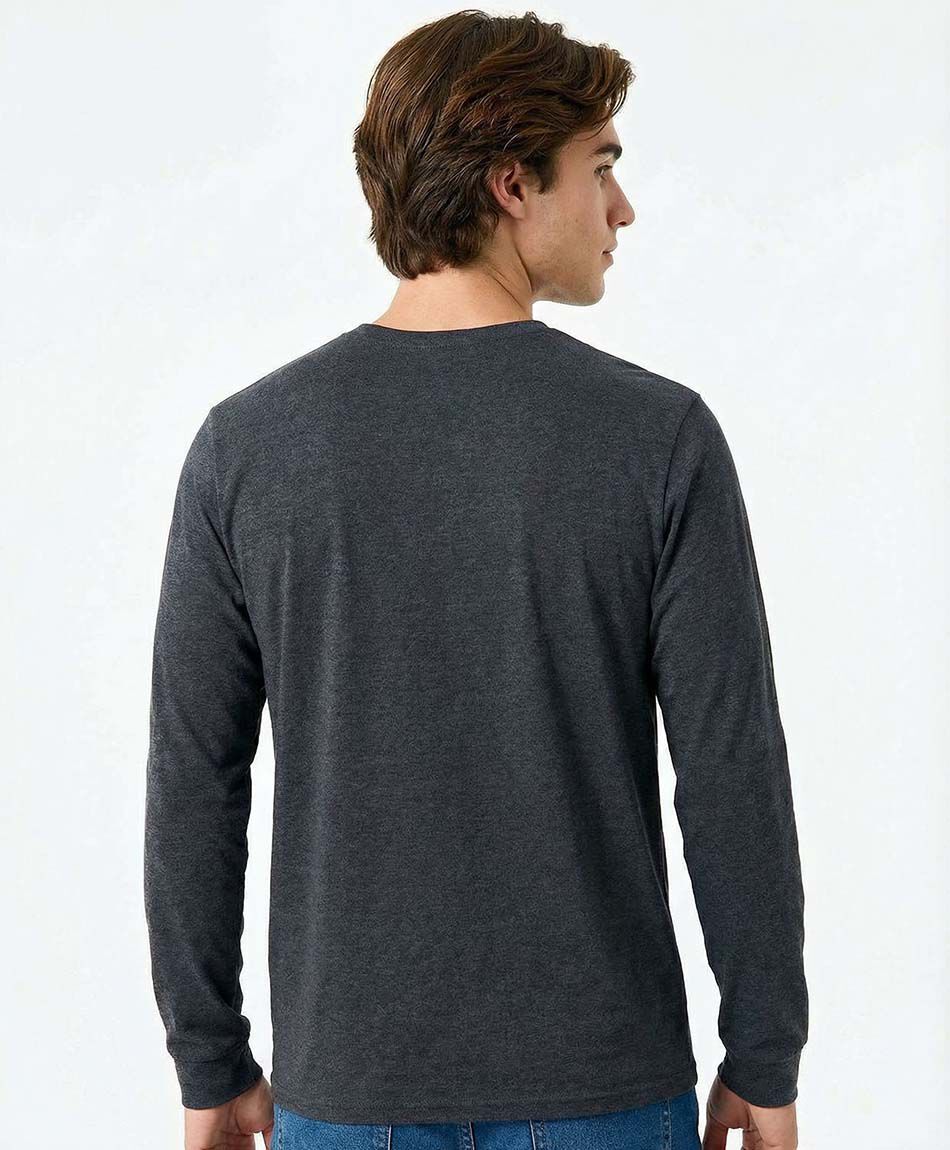 Polera hombre lisa manga larga