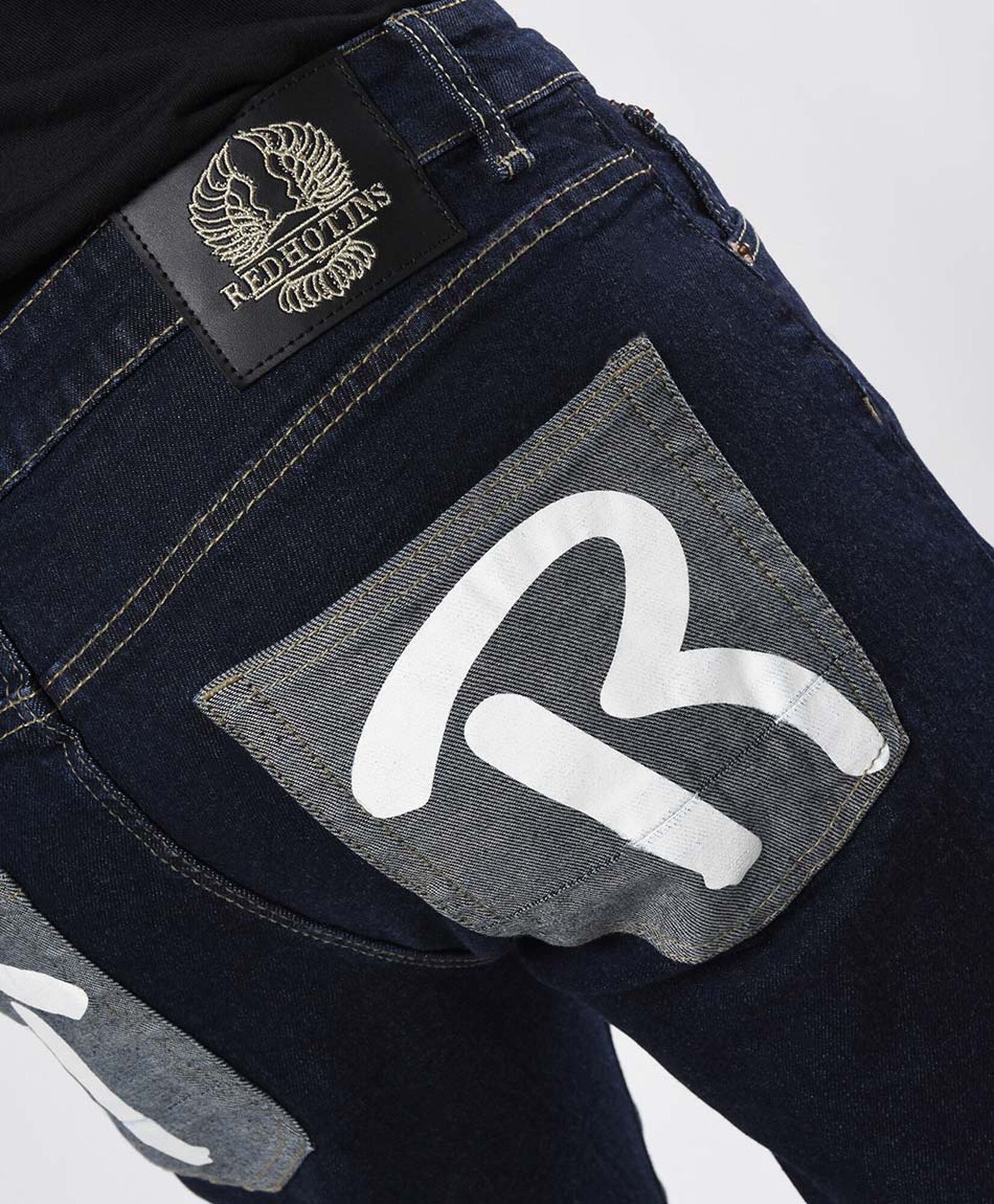 Jeans hombre estampado bolsillos traseros skinny fit Jeans hombre estampado bolsillos traseros skinny fit