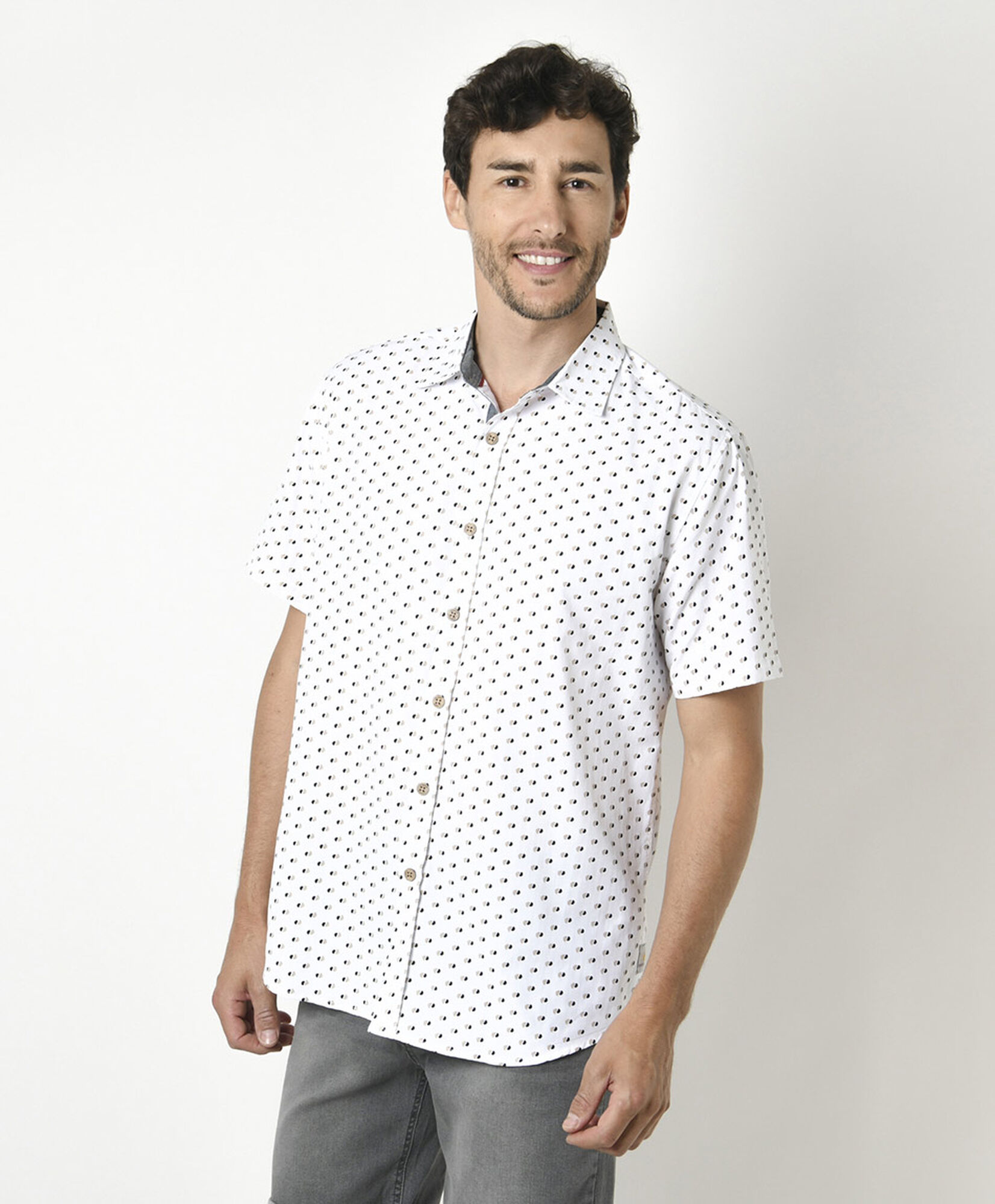 Camisa hombre círculos bicolor Camisa hombre círculos bicolor