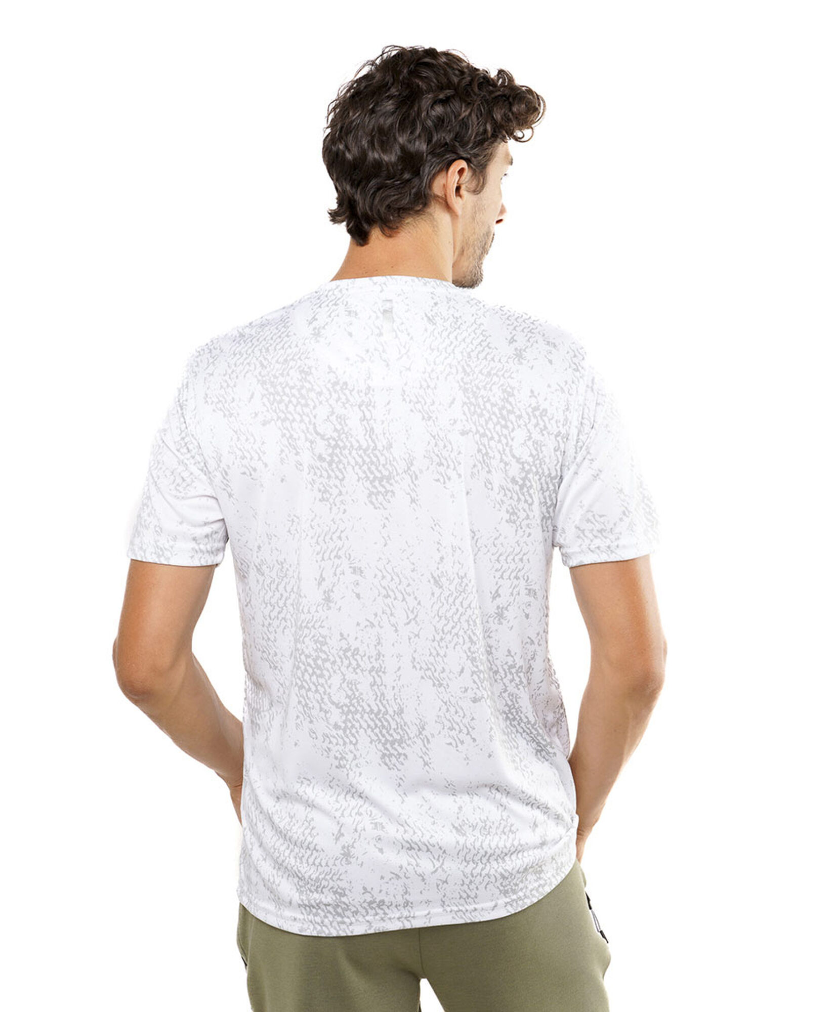 Polera deportiva hombre print blanca Polera deportiva hombre print blanca