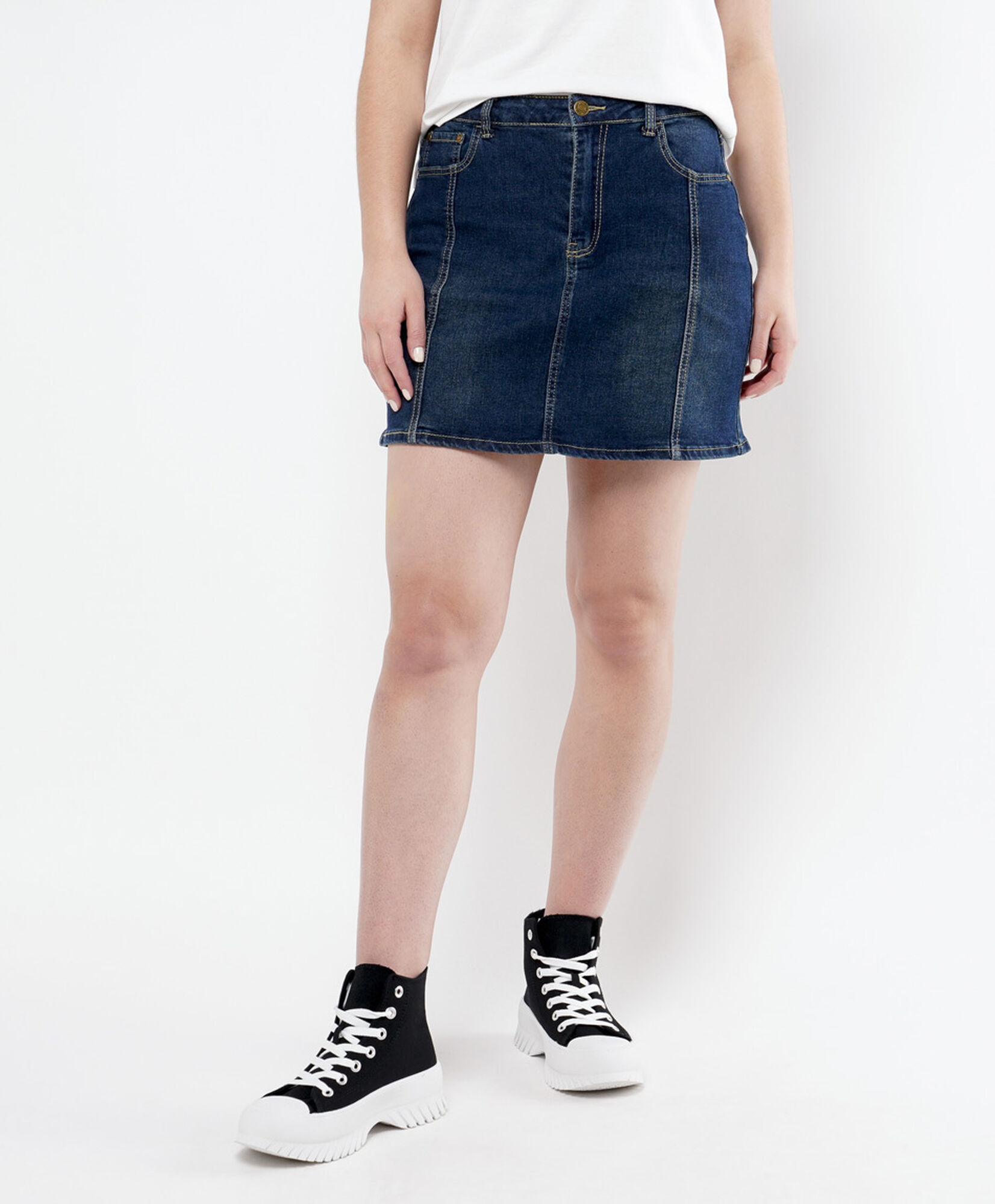 Falda mujer denim cortes Falda mujer denim cortes