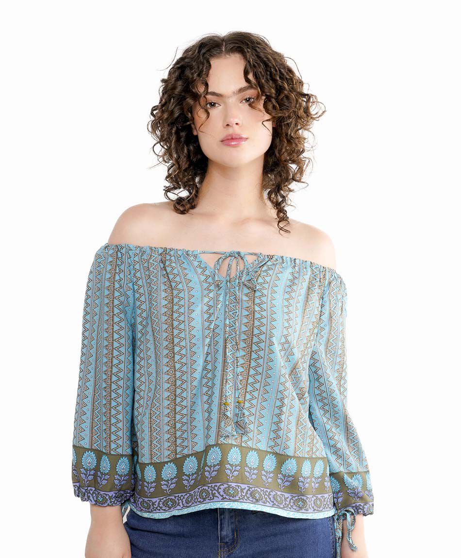 Blusa mujer estampado abstract