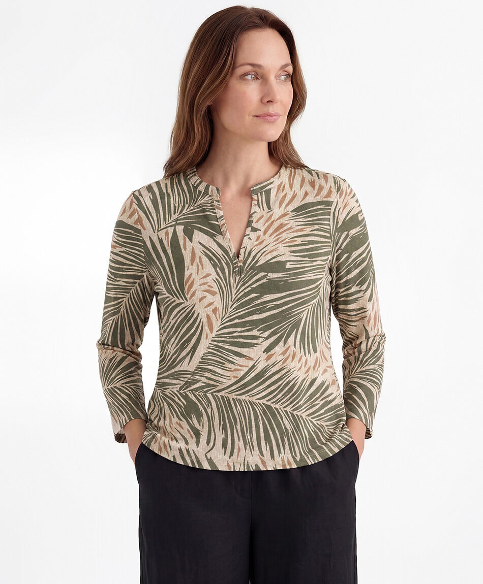 Polera mujer estampada mao verde