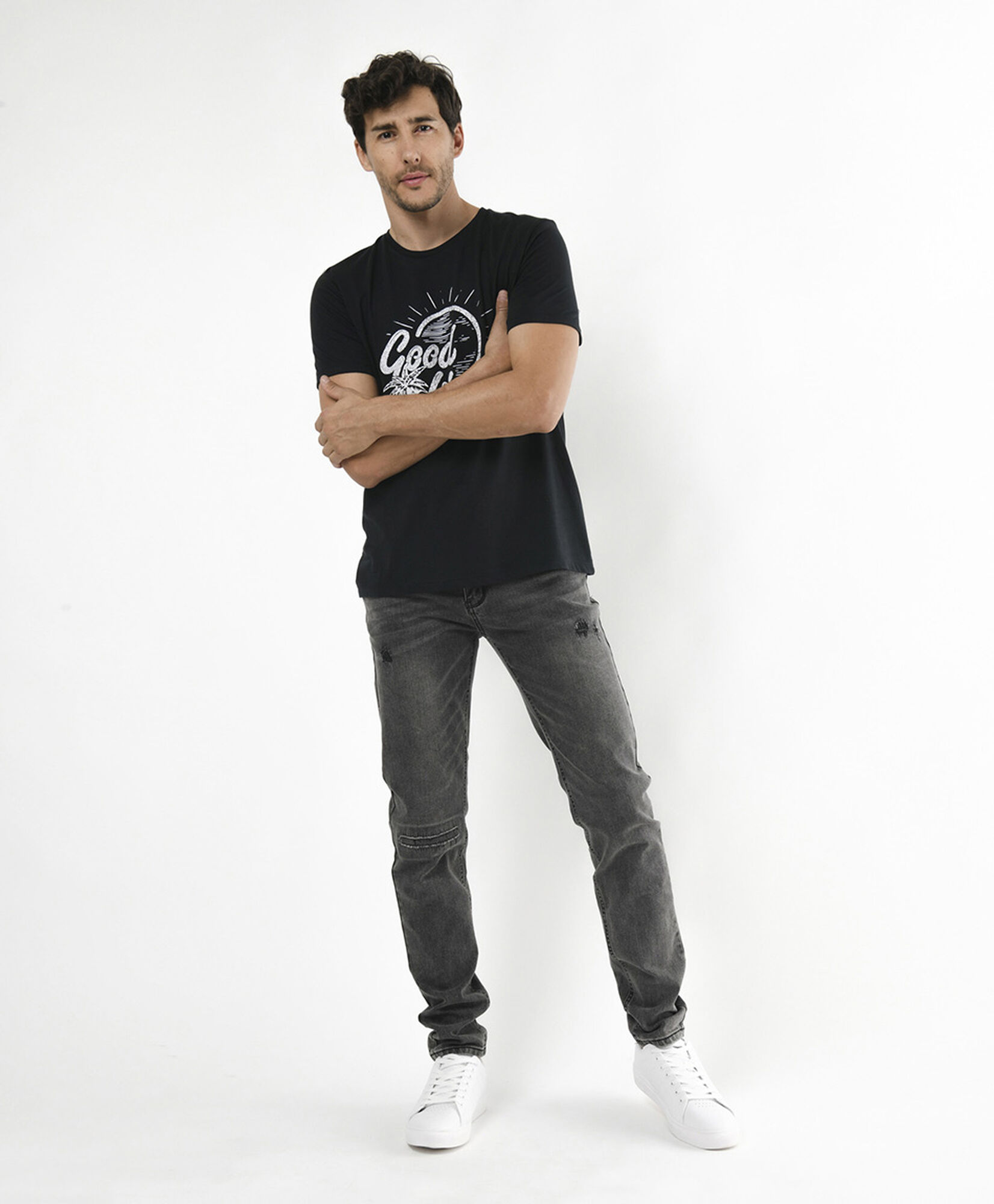 Jeans hombre parches skinny fit Jeans hombre parches skinny fit