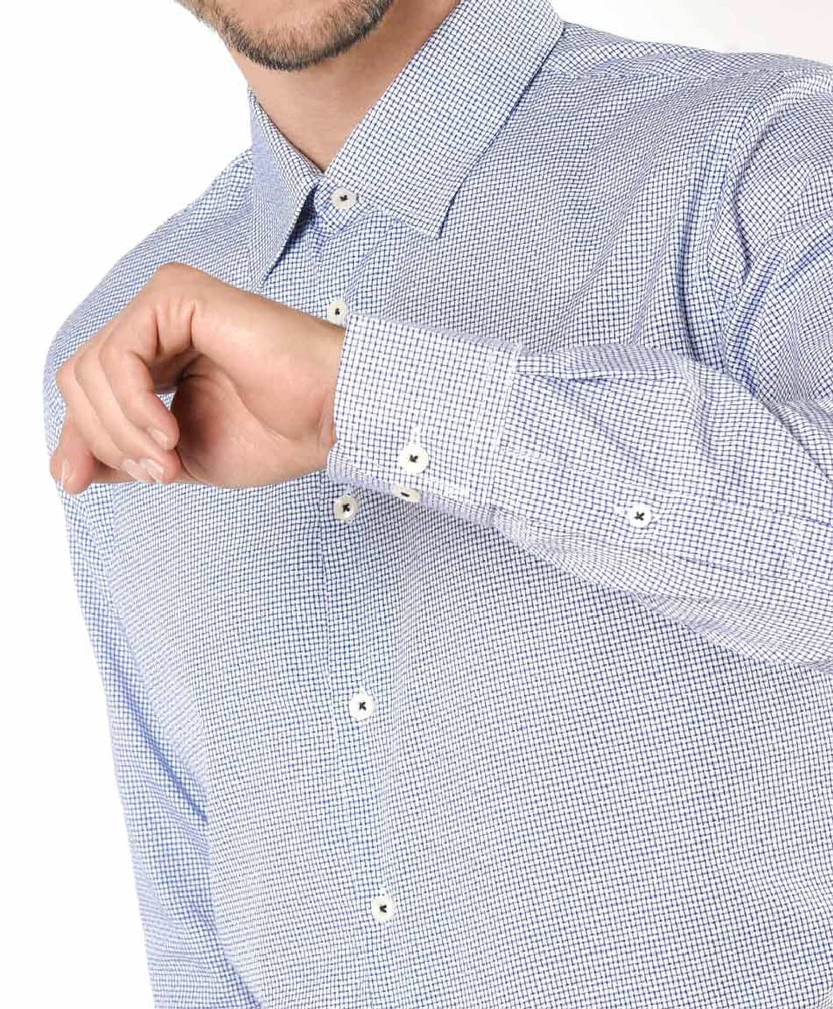 Camisa hombre mini cuadros Camisa hombre mini cuadros