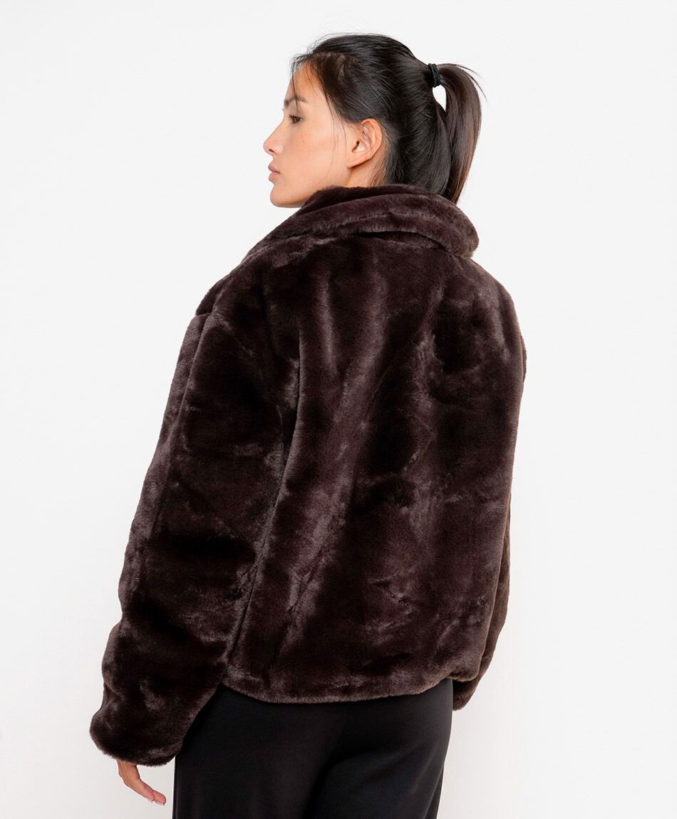 Chaqueta mujer abrigada caf&eacute;