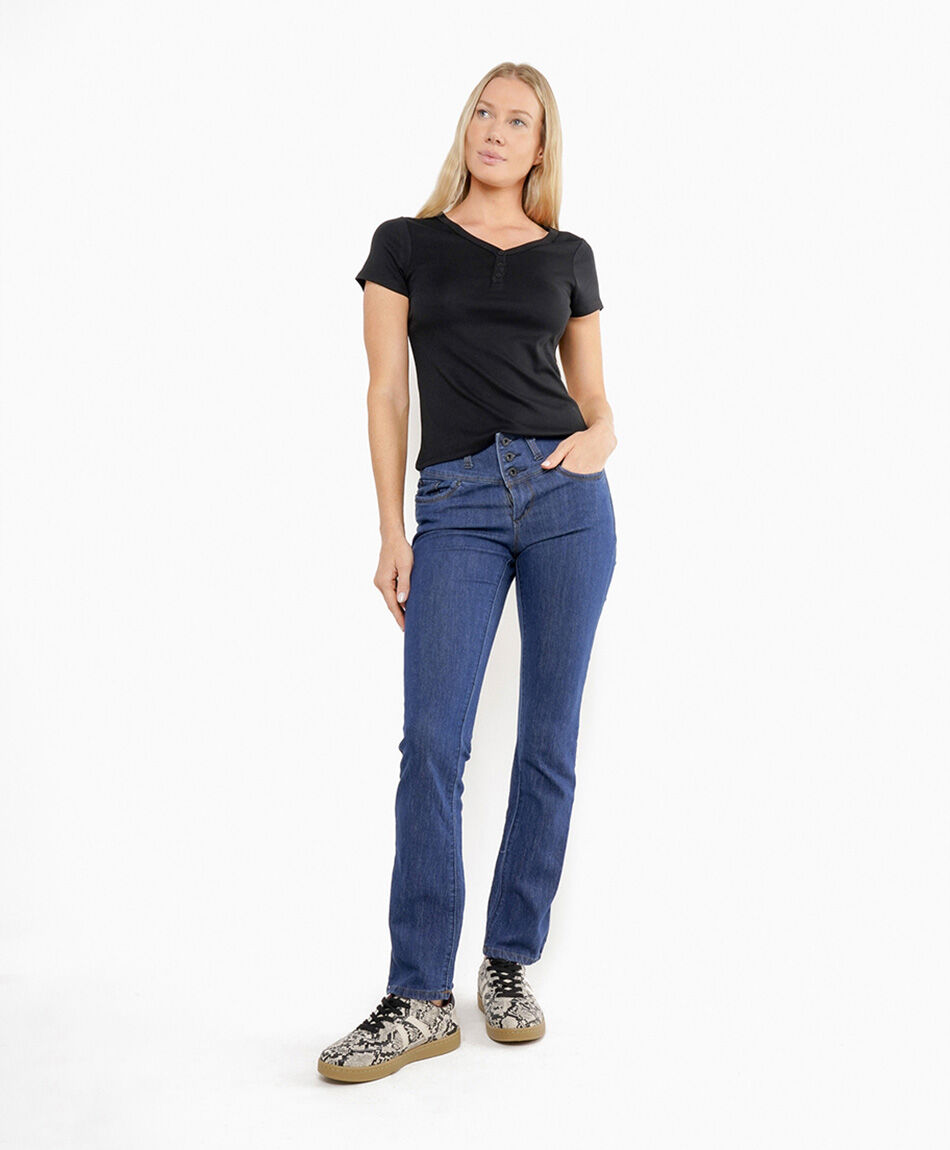 Jeans mujer tiro alto push up