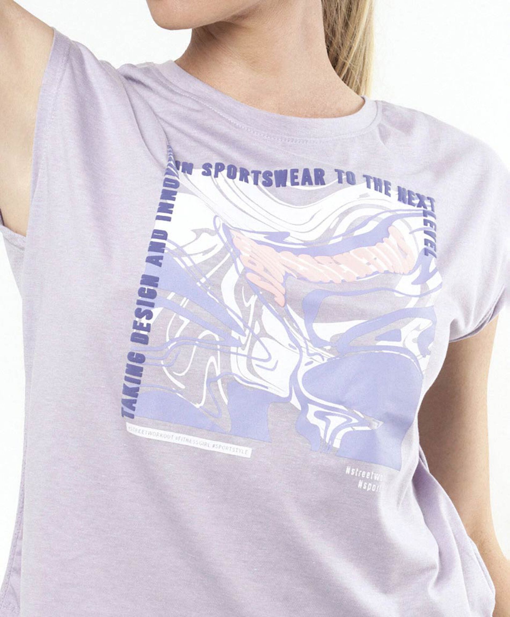 Polera deportiva mujer print abstracto Polera deportiva mujer print abstracto