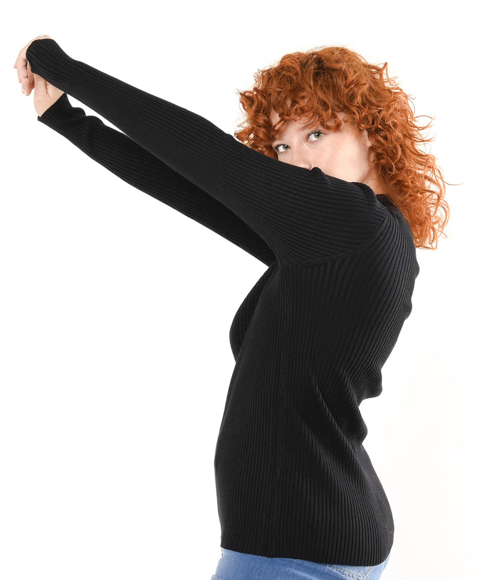 Cardigan mujer canalé ajustado Cardigan mujer canalé ajustado