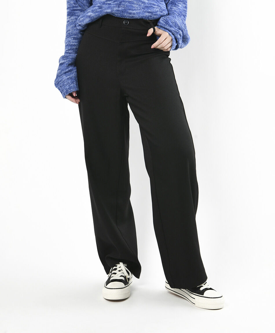 Pantal&oacute;n mujer liso negro