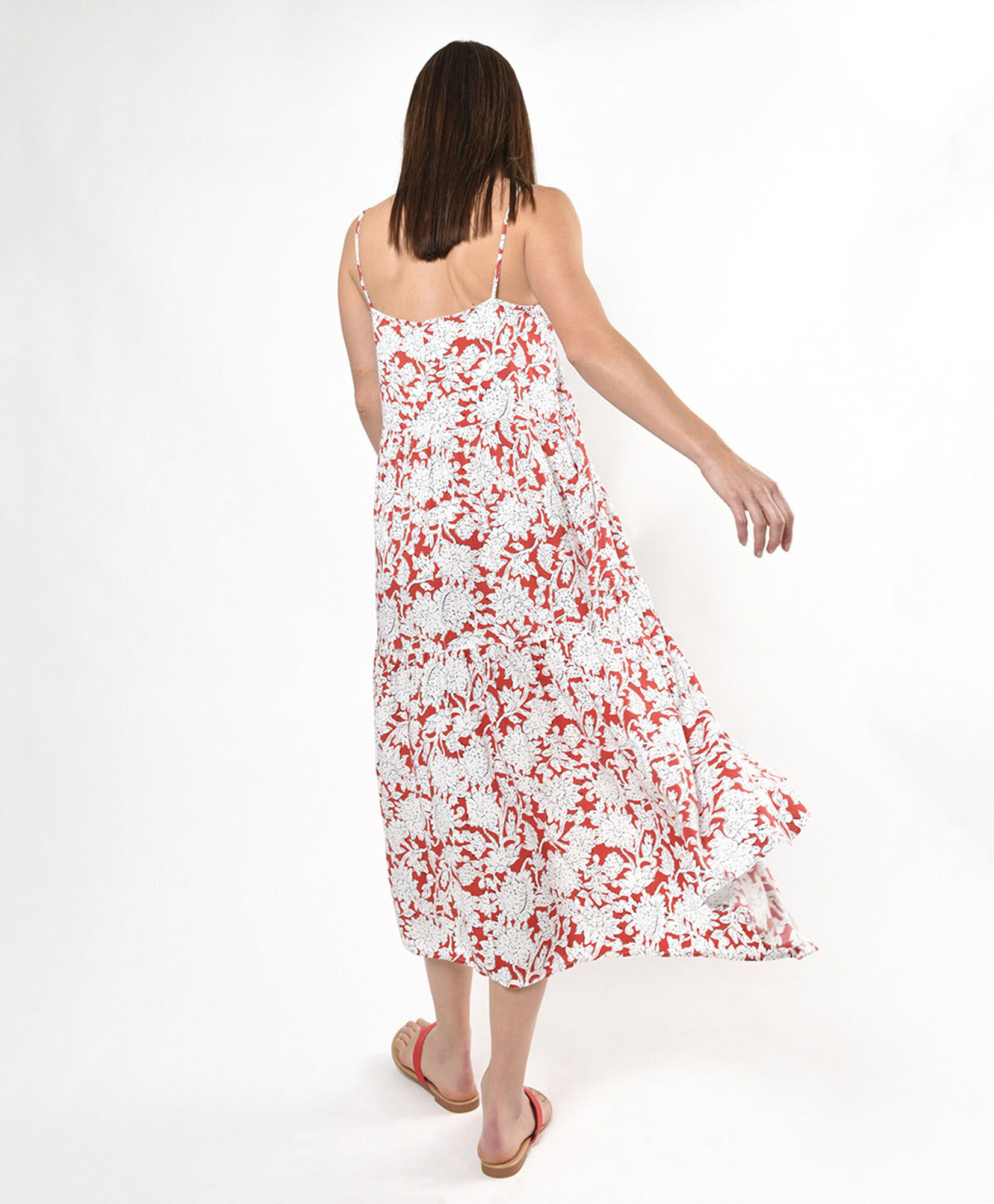 Vestido mujer estampado floreado bicolor Vestido mujer estampado floreado bicolor