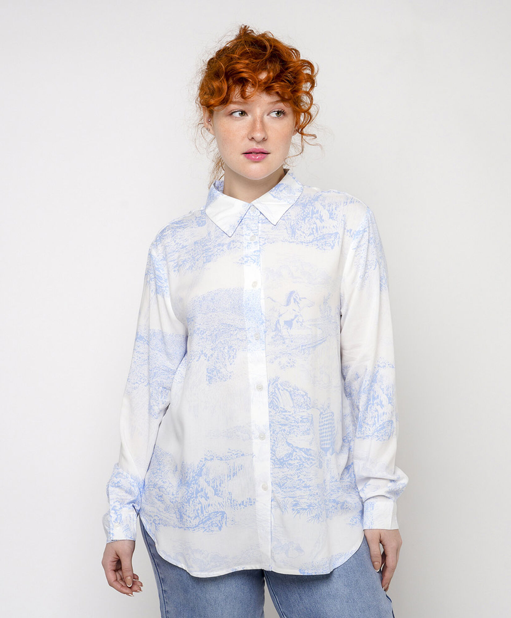 Blusa mujer estampado paisaje Blusa mujer estampado paisaje