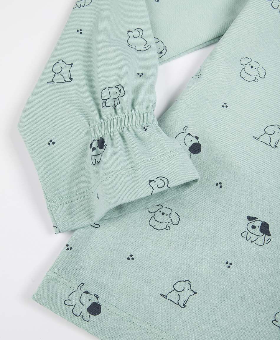 Polera beb&eacute; manga larga perritos