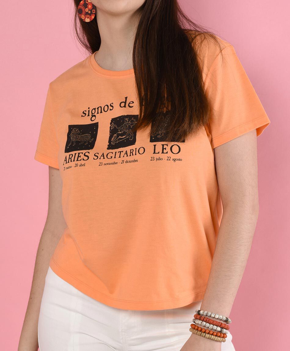 Polera manga corta cuello redondo
