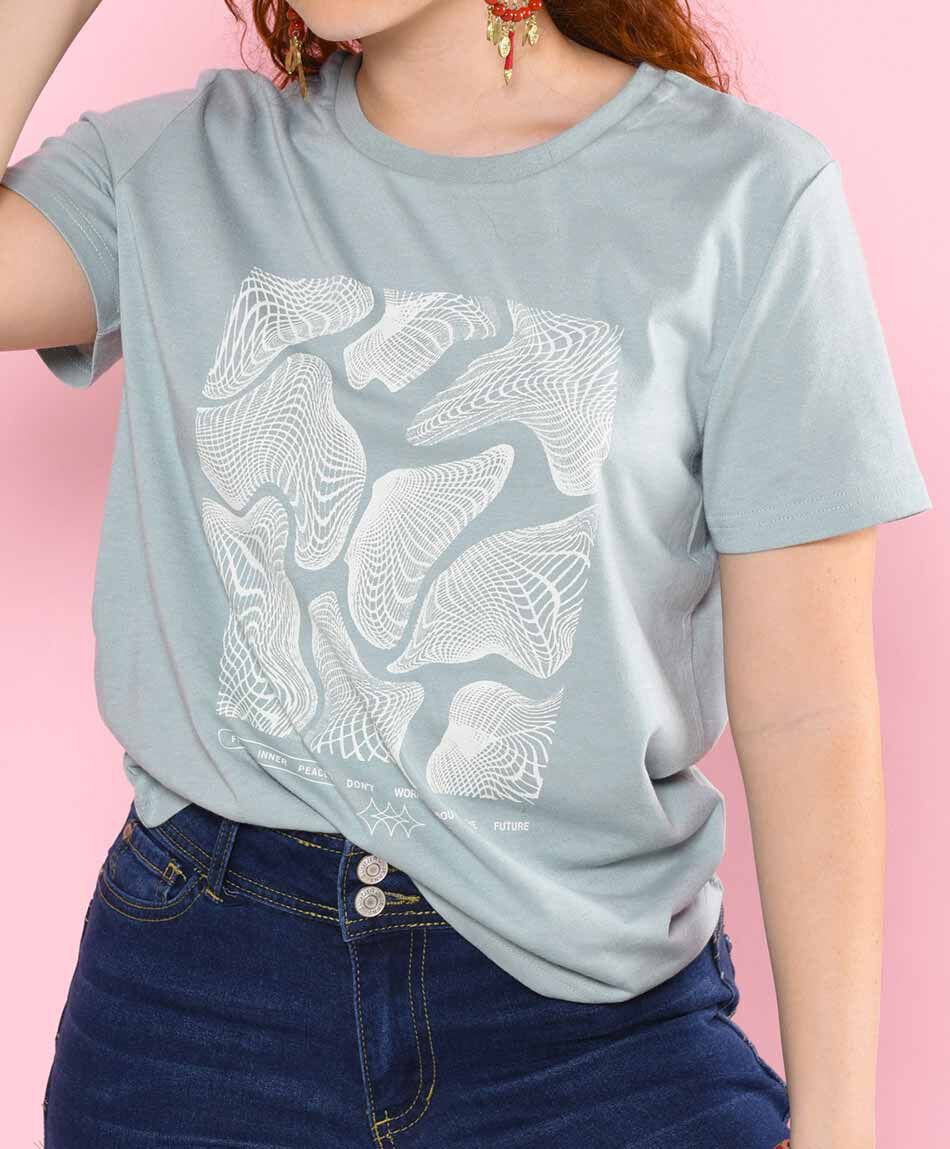 Polera manga corta cuello redondo