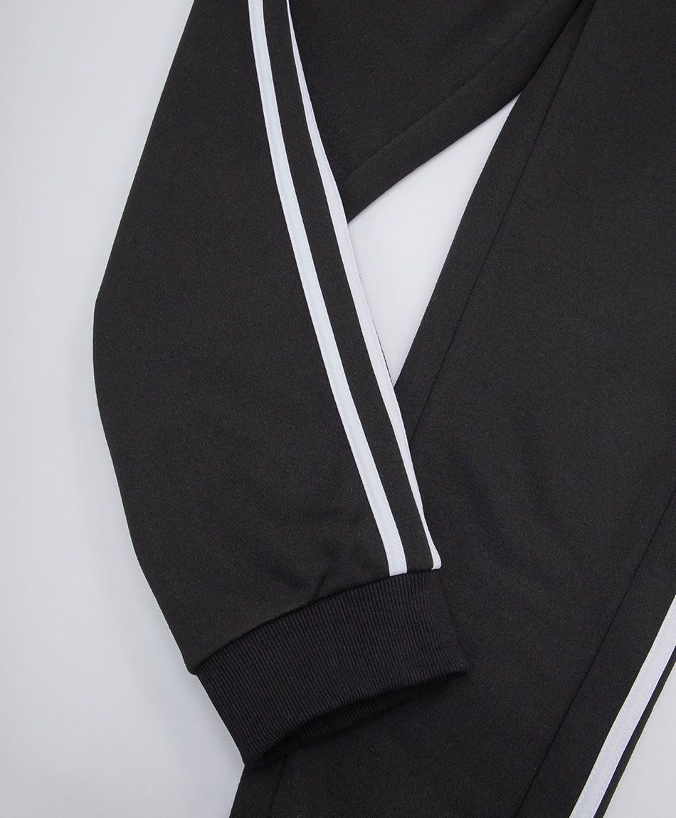 Pantal&oacute;n deportivo hombre negro linea doble