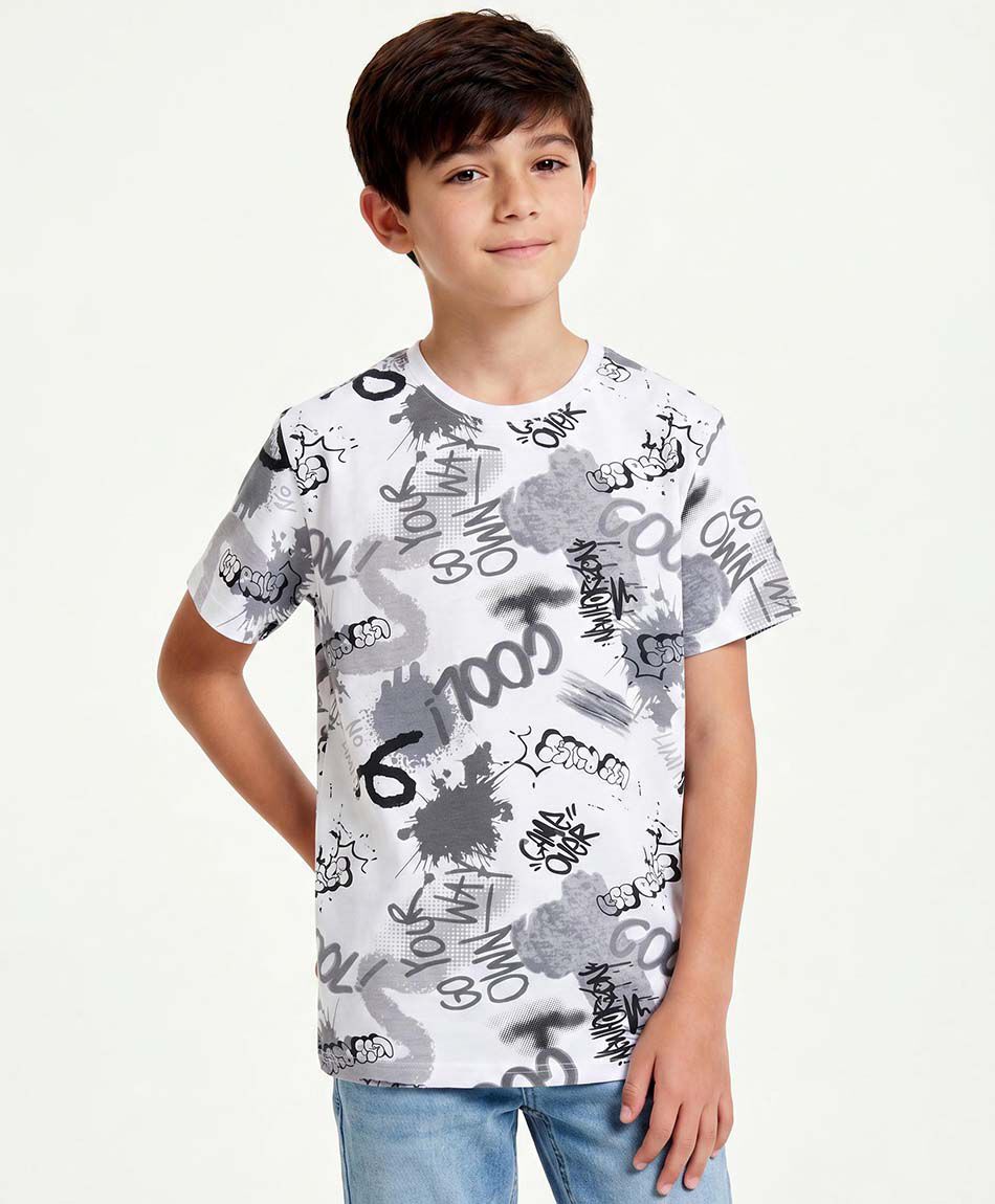 Polera ni&ntilde;o graffitis