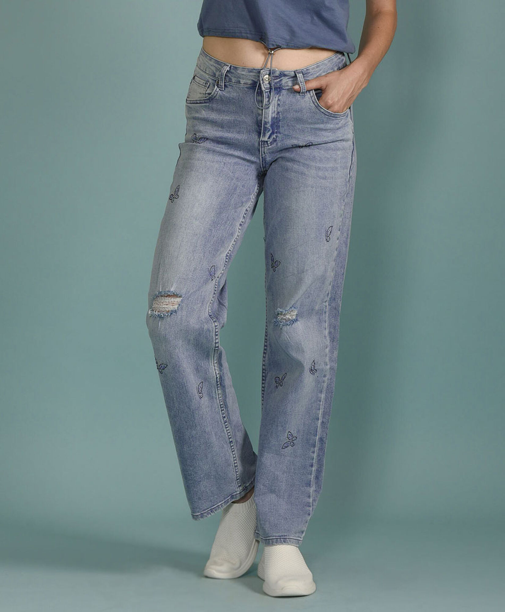 Jeans bordado strass Jeans bordado strass