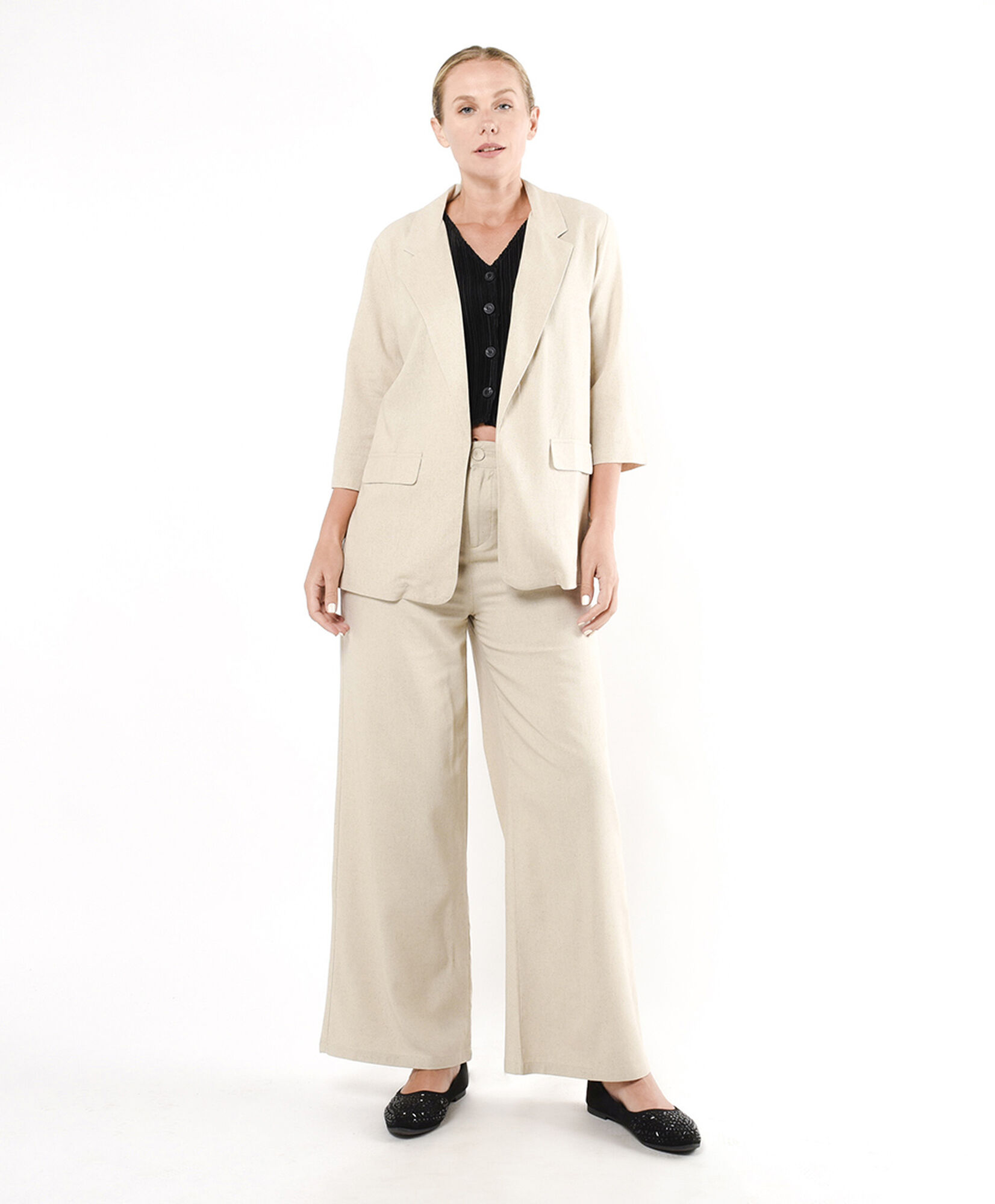 Blazer mujer beige lino Blazer mujer beige lino