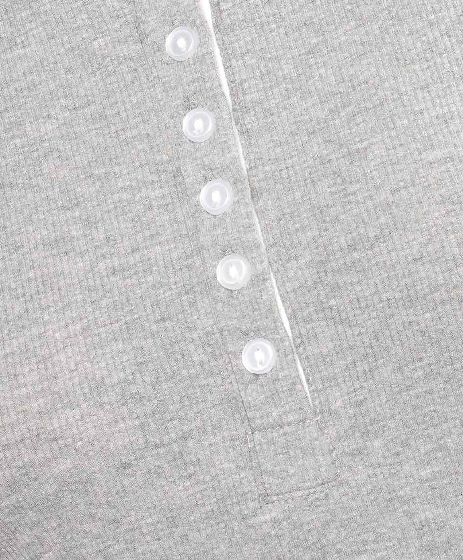 Polera mujer manga larga abotonada