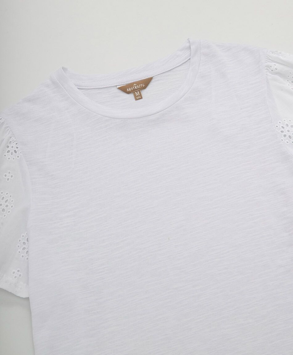 Polera mujer manga calada