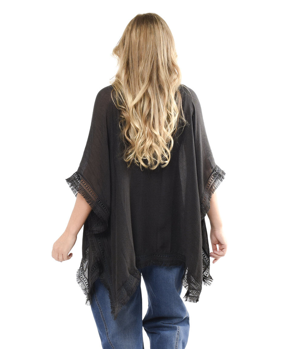 Pareo mujer liso negro