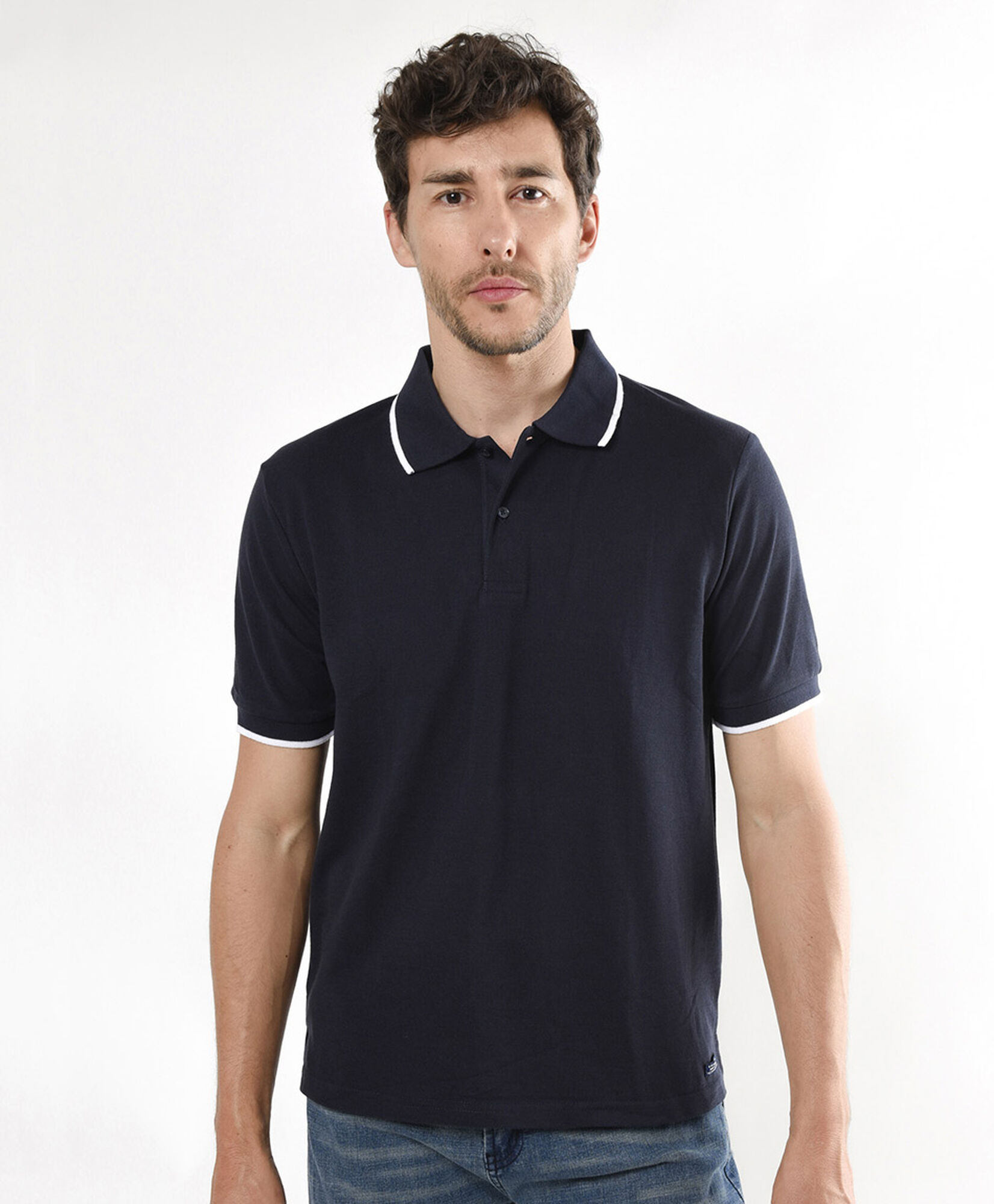 Polera hombre clásica cuello piqué Polera hombre clásica cuello piqué