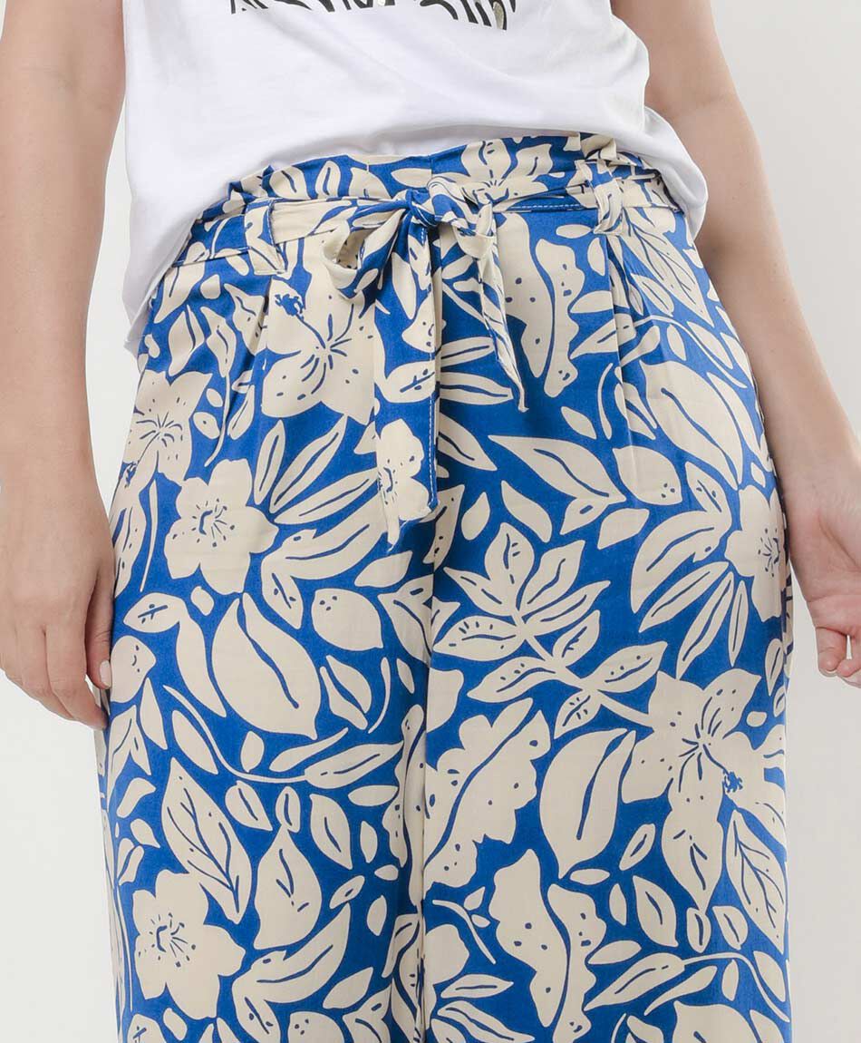 Pantal&oacute;n mujer hojas wide