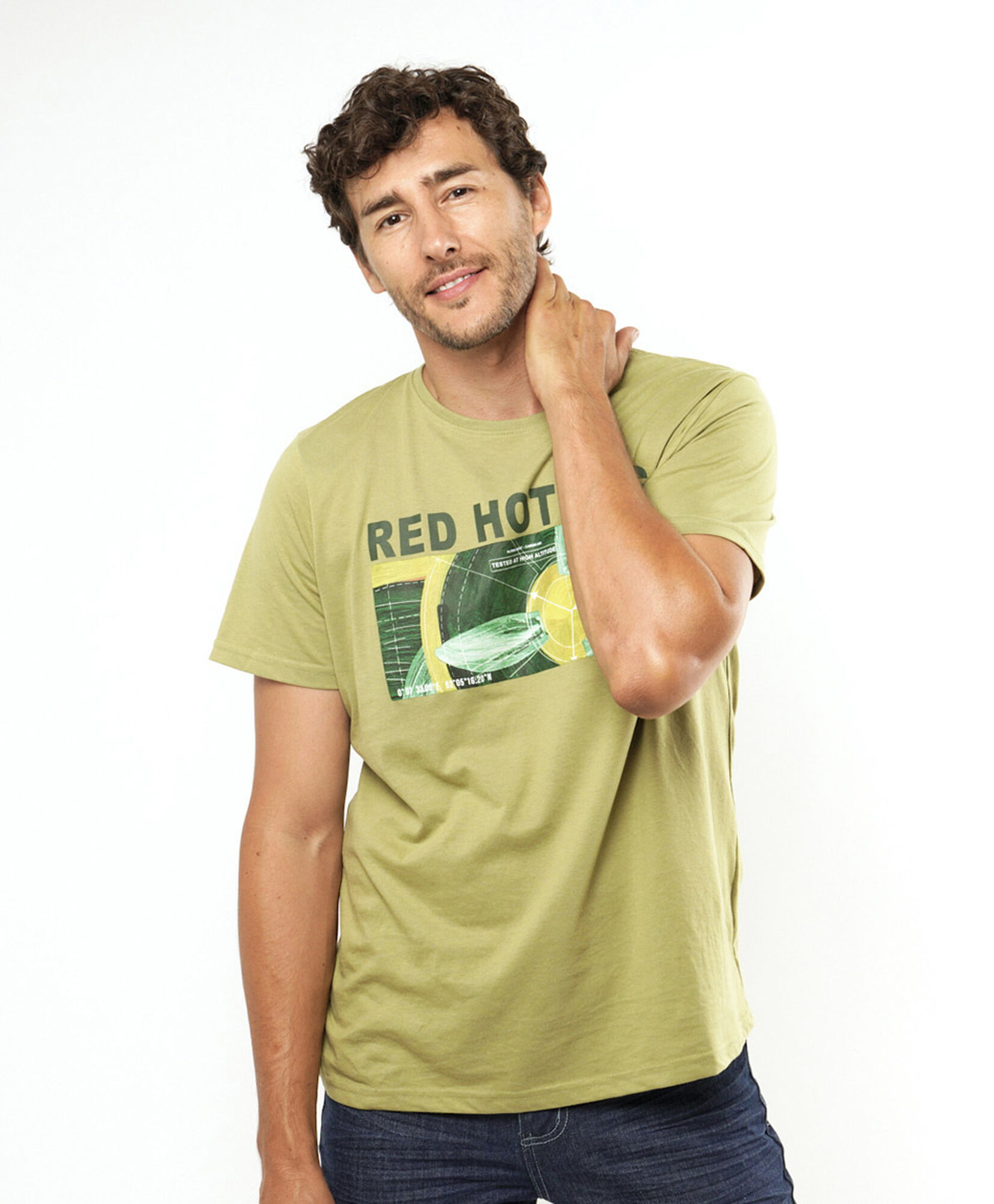 Polera hombre estampado frontal Polera hombre estampado frontal