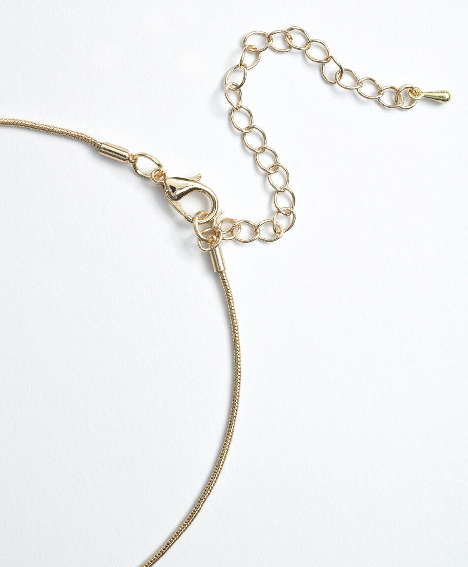 Set collar + aros mujer dorado brillos 4 piezas