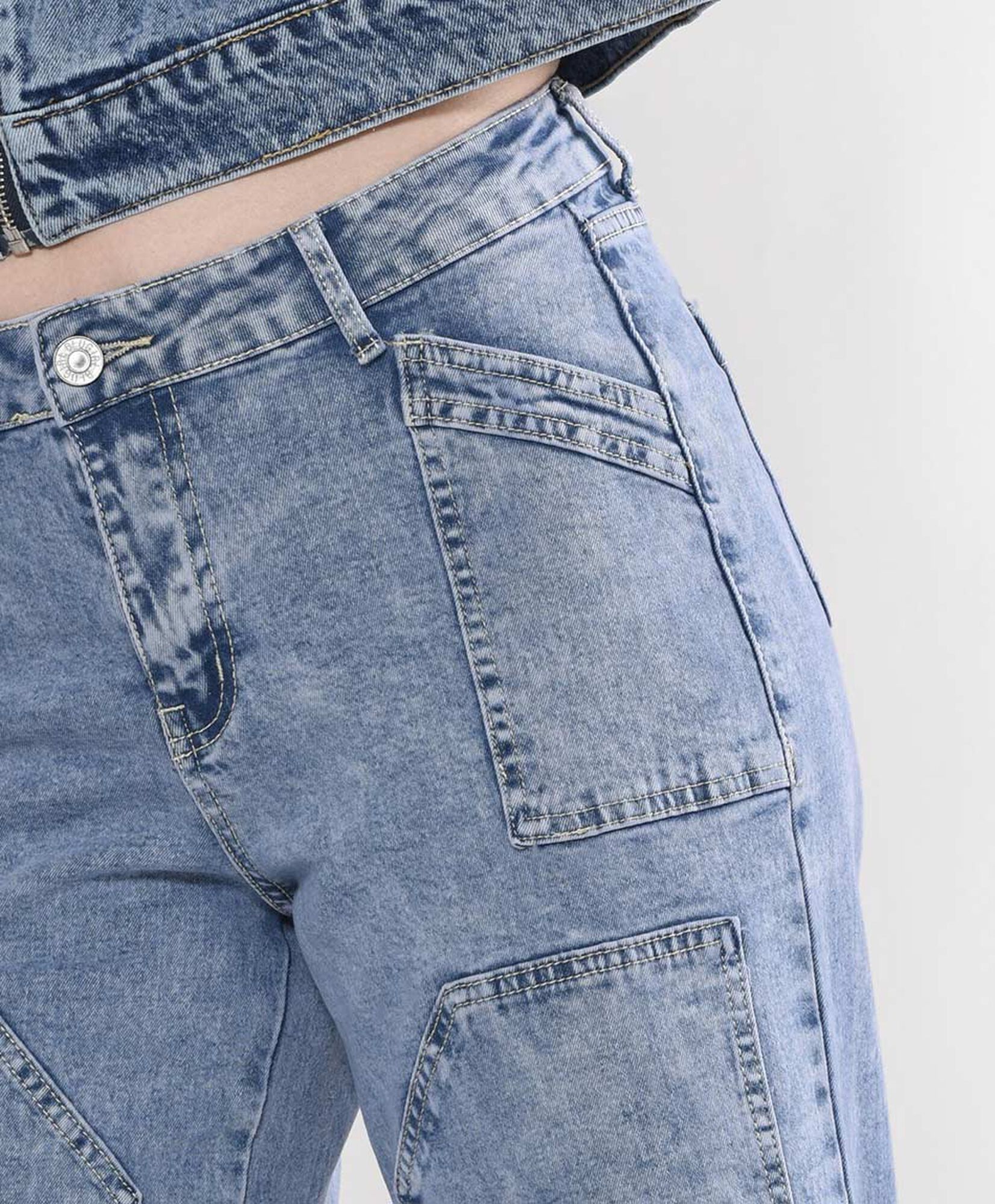 Jeans mujer wide parches Jeans mujer wide parches